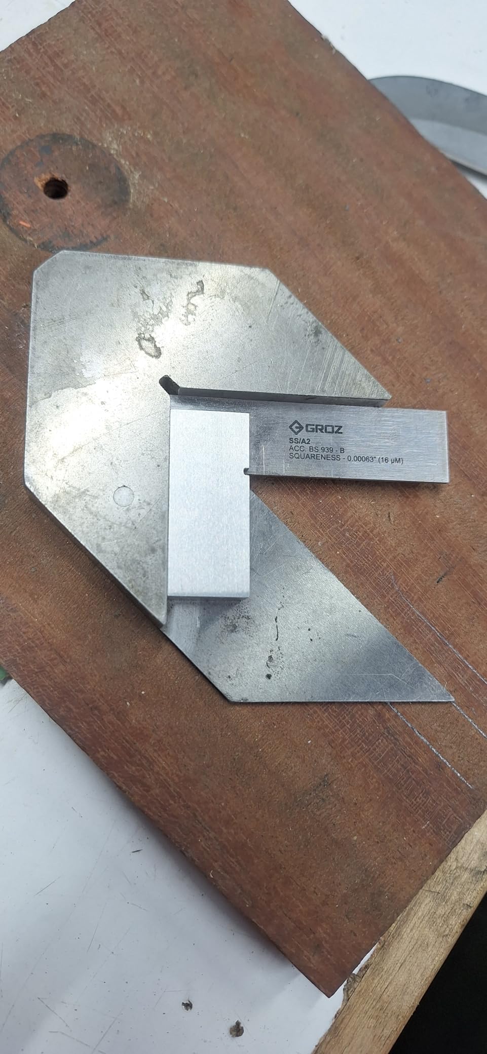 Groz 3-Piece Precision Steel Square Set (2
