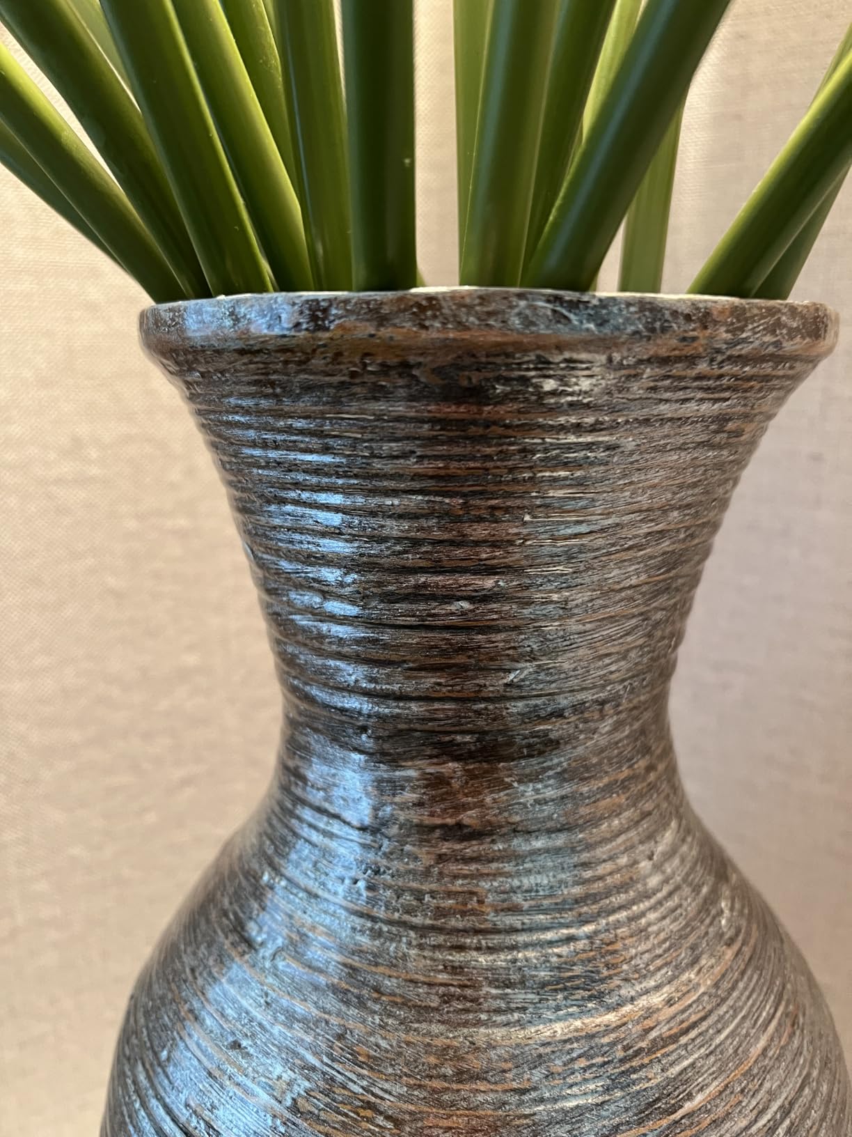 Deco 79 Bamboo Wood Decorative Vase Tall Floor Centerpiece Vase with Lacquer, Vase for Home Decoration 8