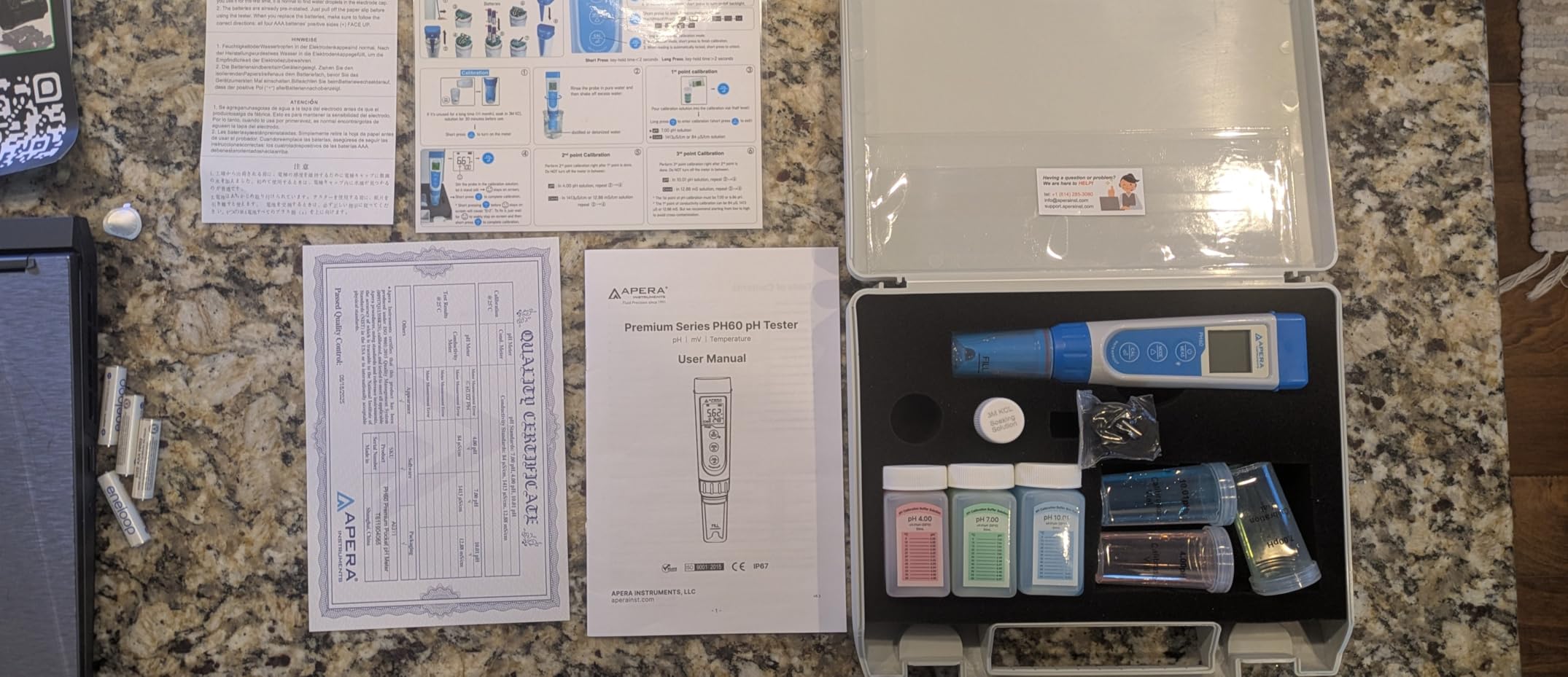Apera Instruments Premium-Series PH60S Food pH Pocket Tester Kit, Swiss Spear pH Electrode, +/-0.01 pH Accuracy, -2.00-16.00 pH Range (AI313) customer photo 2