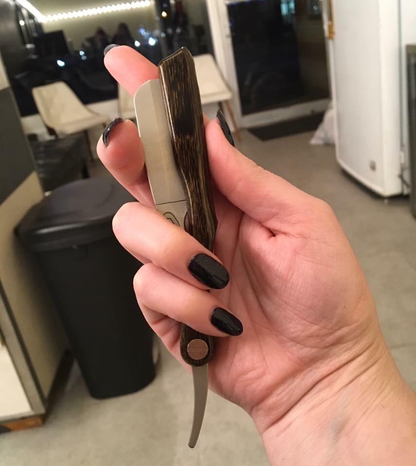 Feather Artist Club SS Wood Folding Straight Razor customer photo 2