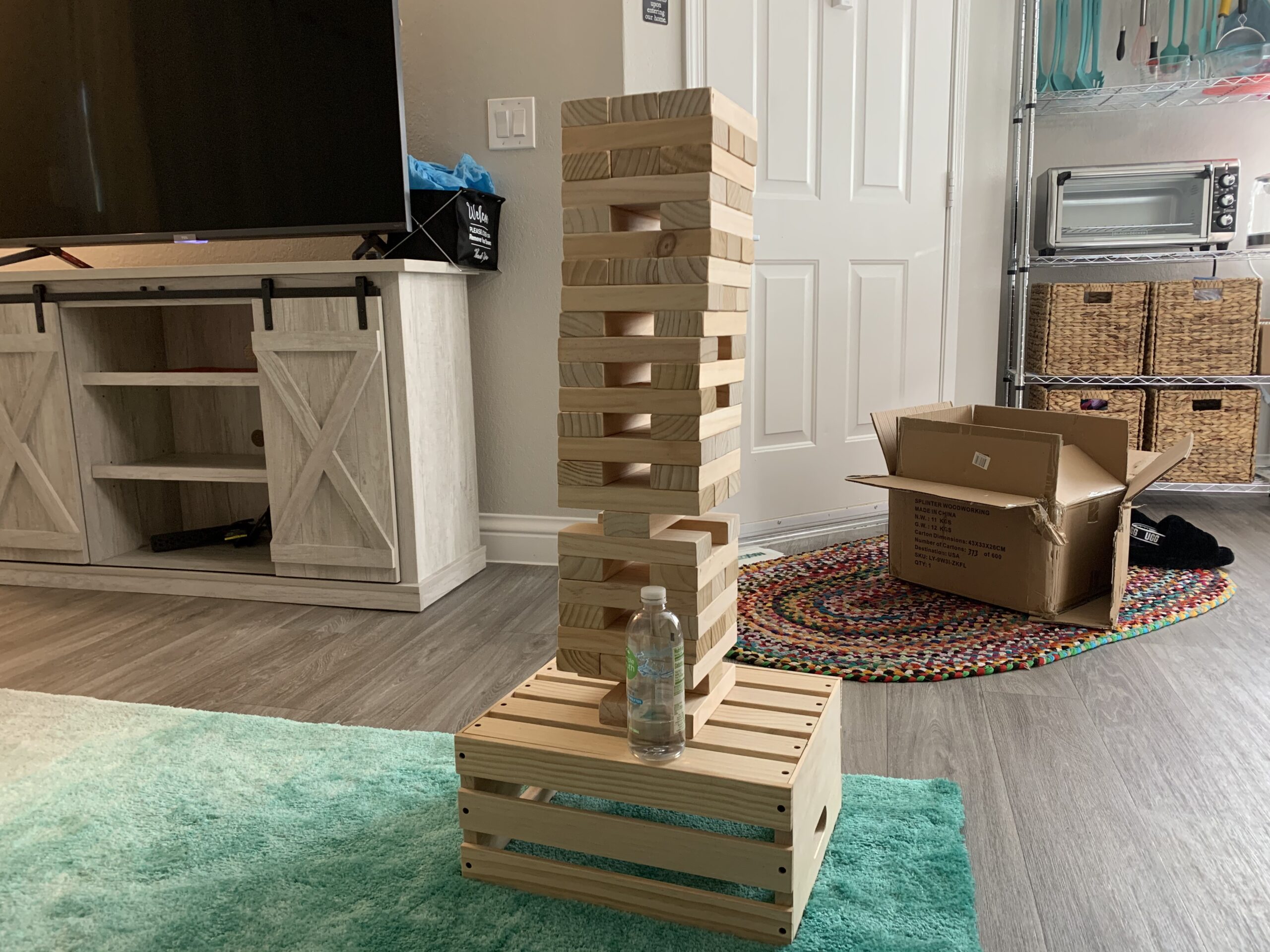 SWOOC Premium Giant Tower Game | 60 Blocks + Storage Crate/Outdoor Table | Stacks up to 5ft customer photo 1