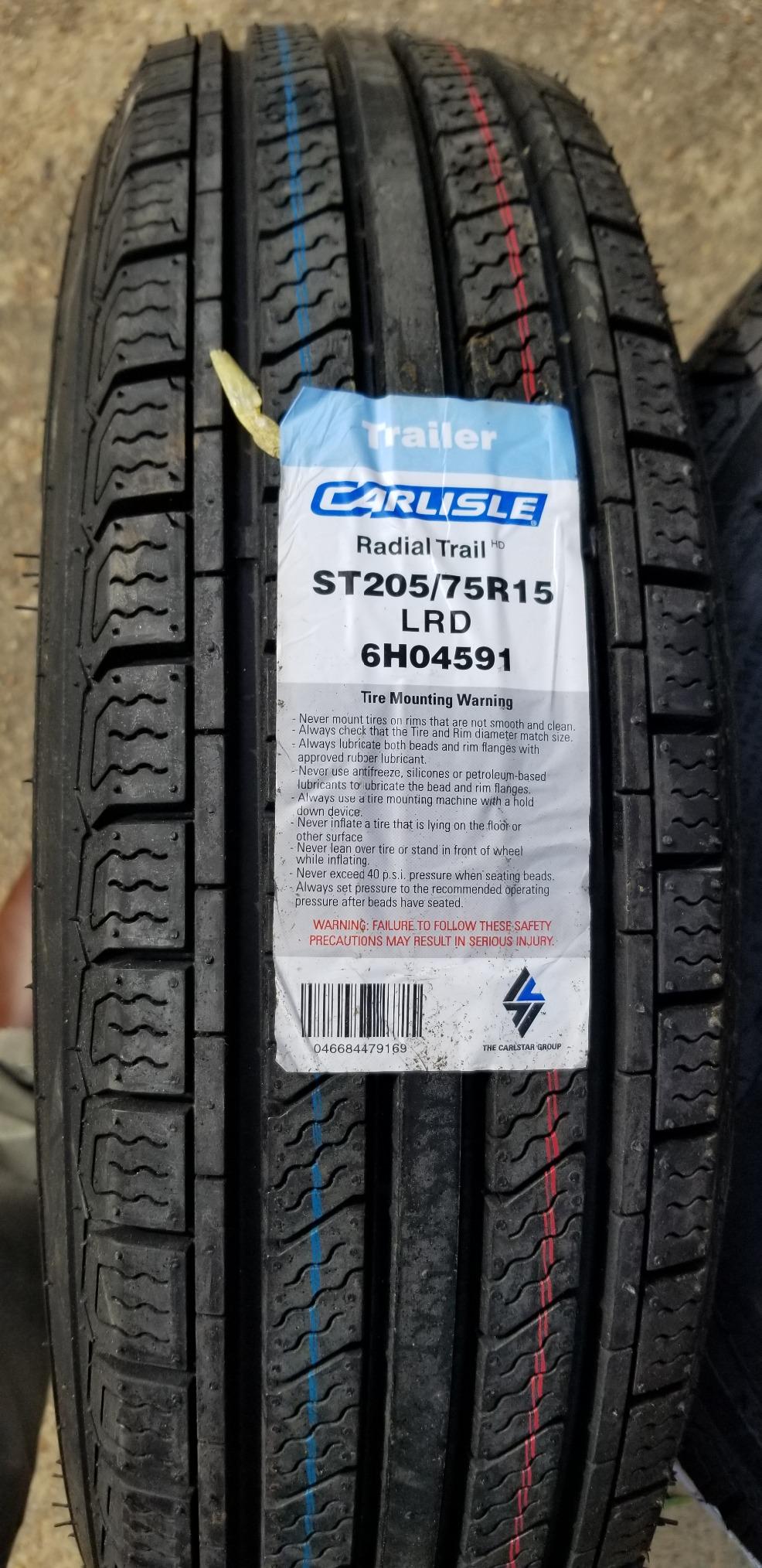 Carlisle Radial Trail HD Trailer Tire-ST205/75R15 107M 8-ply customer photo 2