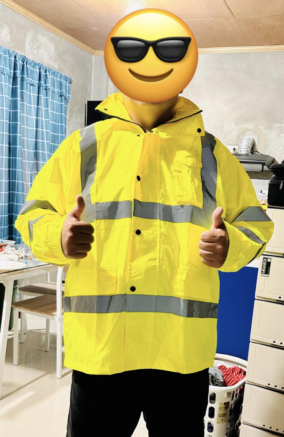 JORESTECH Hi-Visibility Waterproof Rain Jacket with Mesh Lining, ANSI/ISEA 107-2015 Class 3 Type R, Lightweight Wind-Resistant Safety Jacket customer photo 2