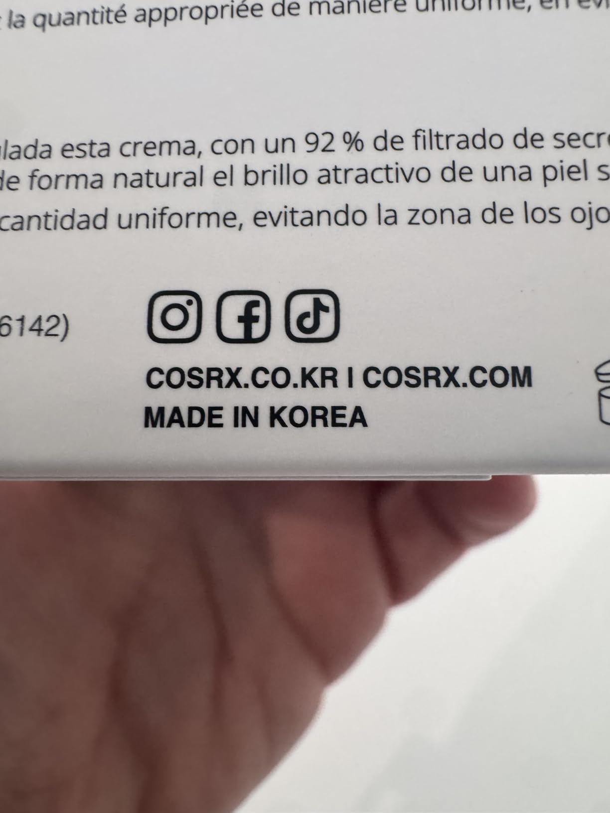 COSRX Snail Mucin 92% Face Moisturizer, 3.52 Oz, Lightweight Moisturizing Cream for Soft, Glowy Skin, Korean Skin Care customer photo 1