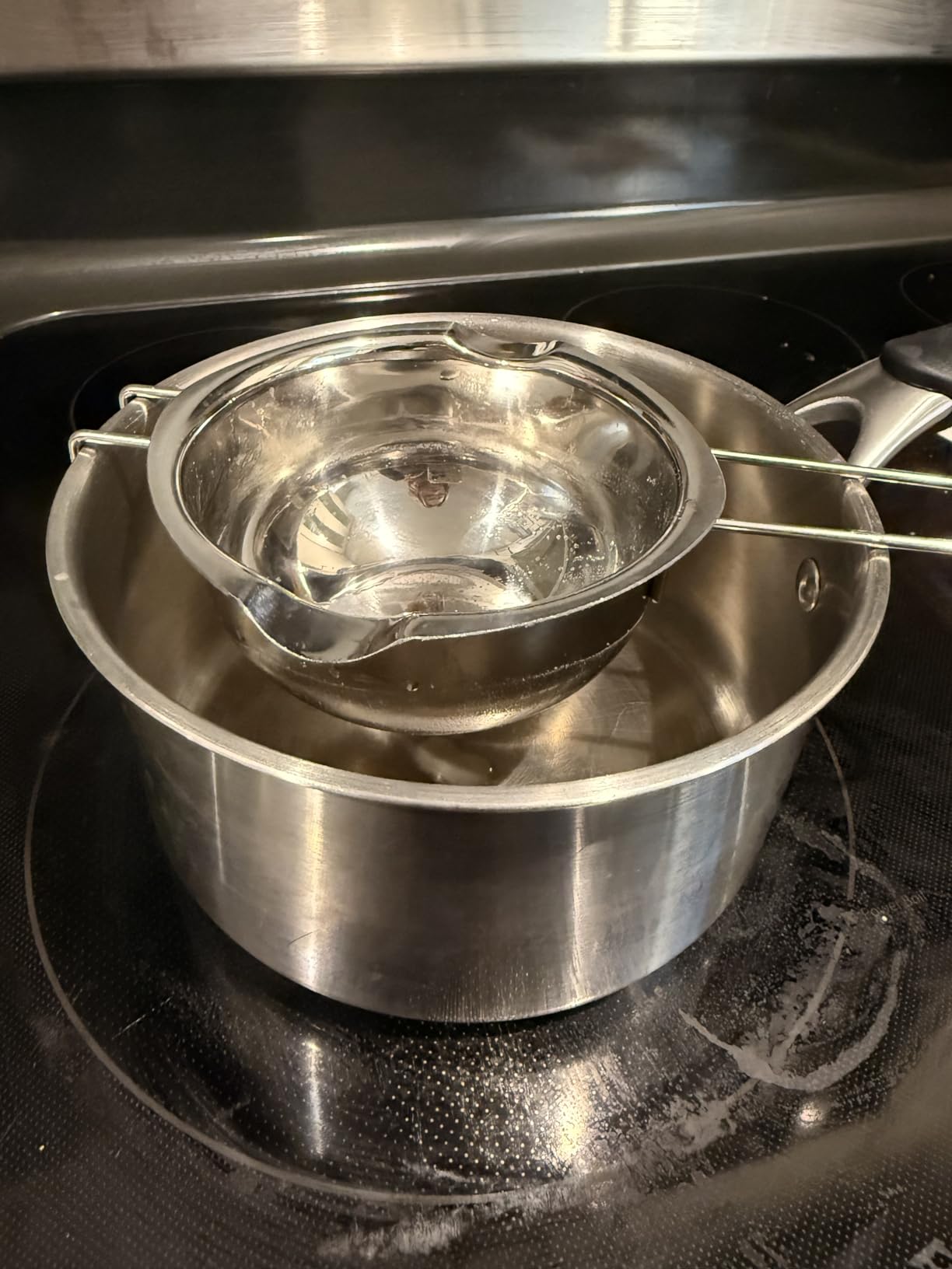 Stainless Steel Double Boiler Pot for Melting Chocolate, Candy and Candle Making (18/8 Steel, 2 Cup Capacity, 480ML) customer photo 1