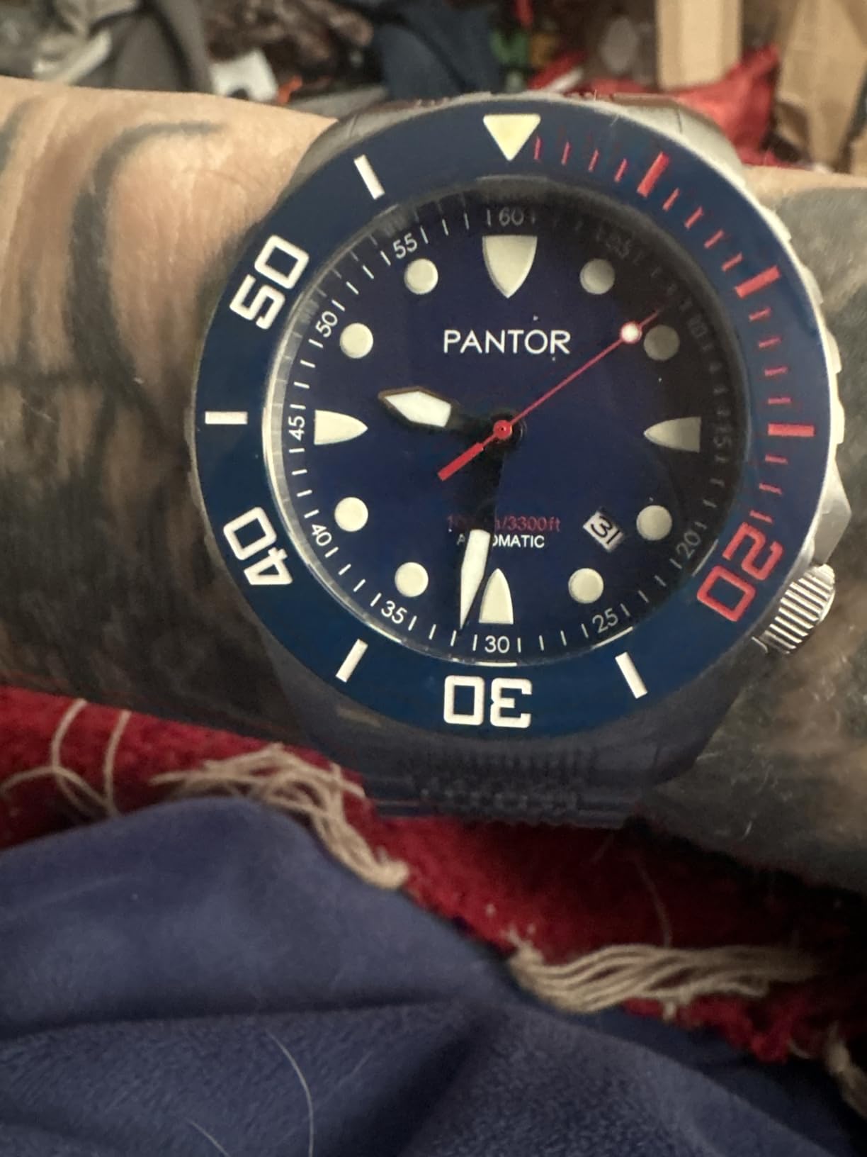 Seahorse 1000M Automatic Dive Watch for Men, Professional 3300FT Waterproof Diver Watch, Sapphire Crystal, Helium Escape Valve, Miyota Automatic Movement, 45mm customer photo 2