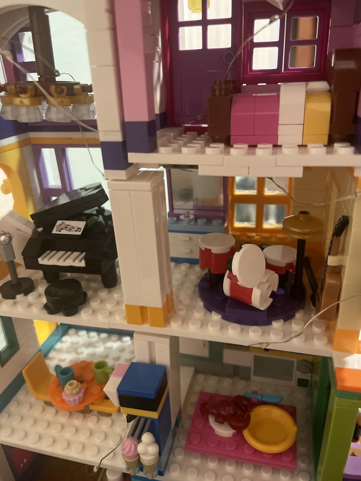HOGOKIDS Girls House Building Set with LED Light - 1317 PCS Friends Villa Block Toy with Car and Pool, Garden 4 Floor Building Kit for Role Play, Birthday Gift for Girls Boys Kids Ages 8-14+ customer photo 2