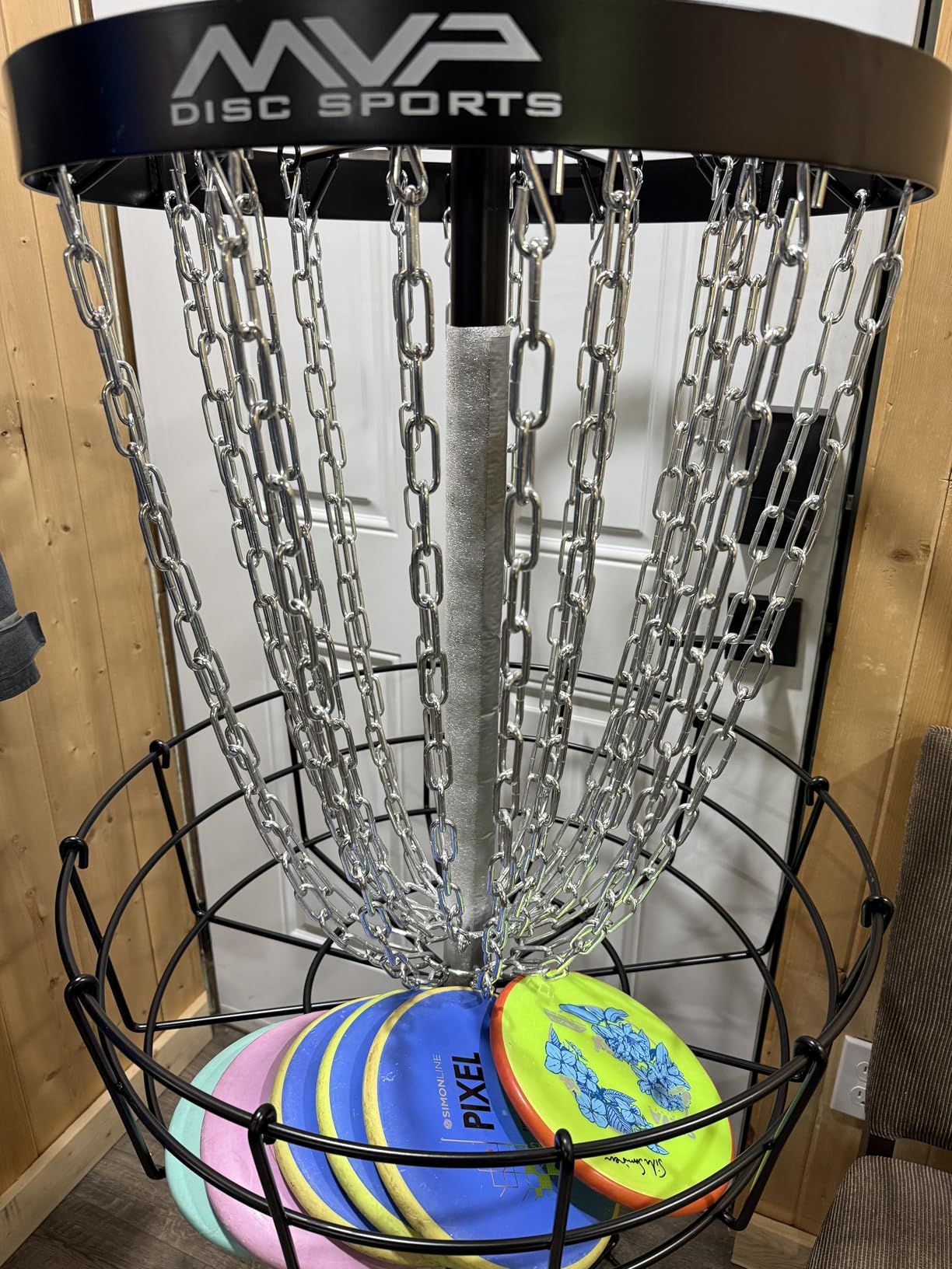 MVP Disc Sports Black Hole Pro HD 24-Chain Portable Disc Golf Basket Target customer photo 1