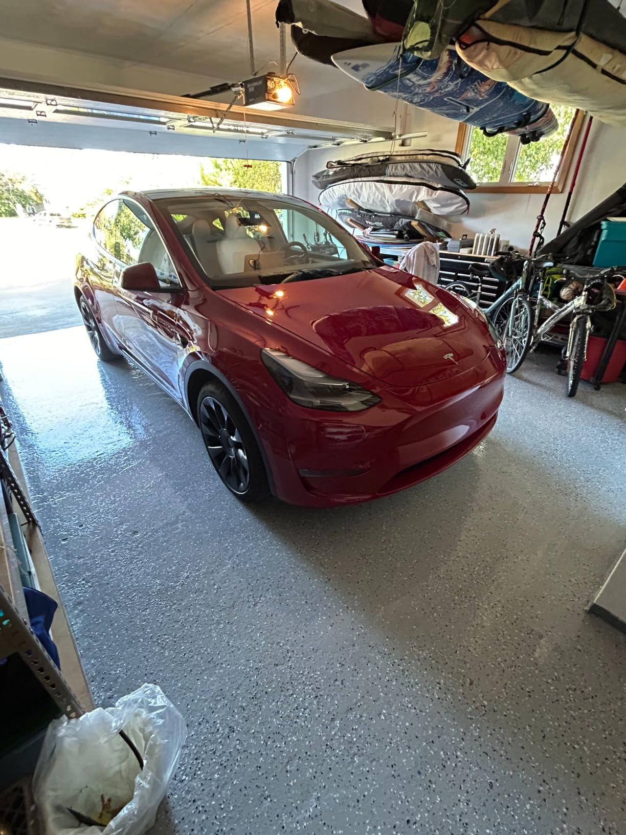 Rust-Oleum RockSolid Polycuramine High Gloss Gray Garage Floor Coating | 20X Stronger Than Epoxy, Resists Hot Tire Pickup, Self-Leveling Formula, Stain Resistant, Covers 500 Sq Ft, 2.5 Car Kit customer photo 2