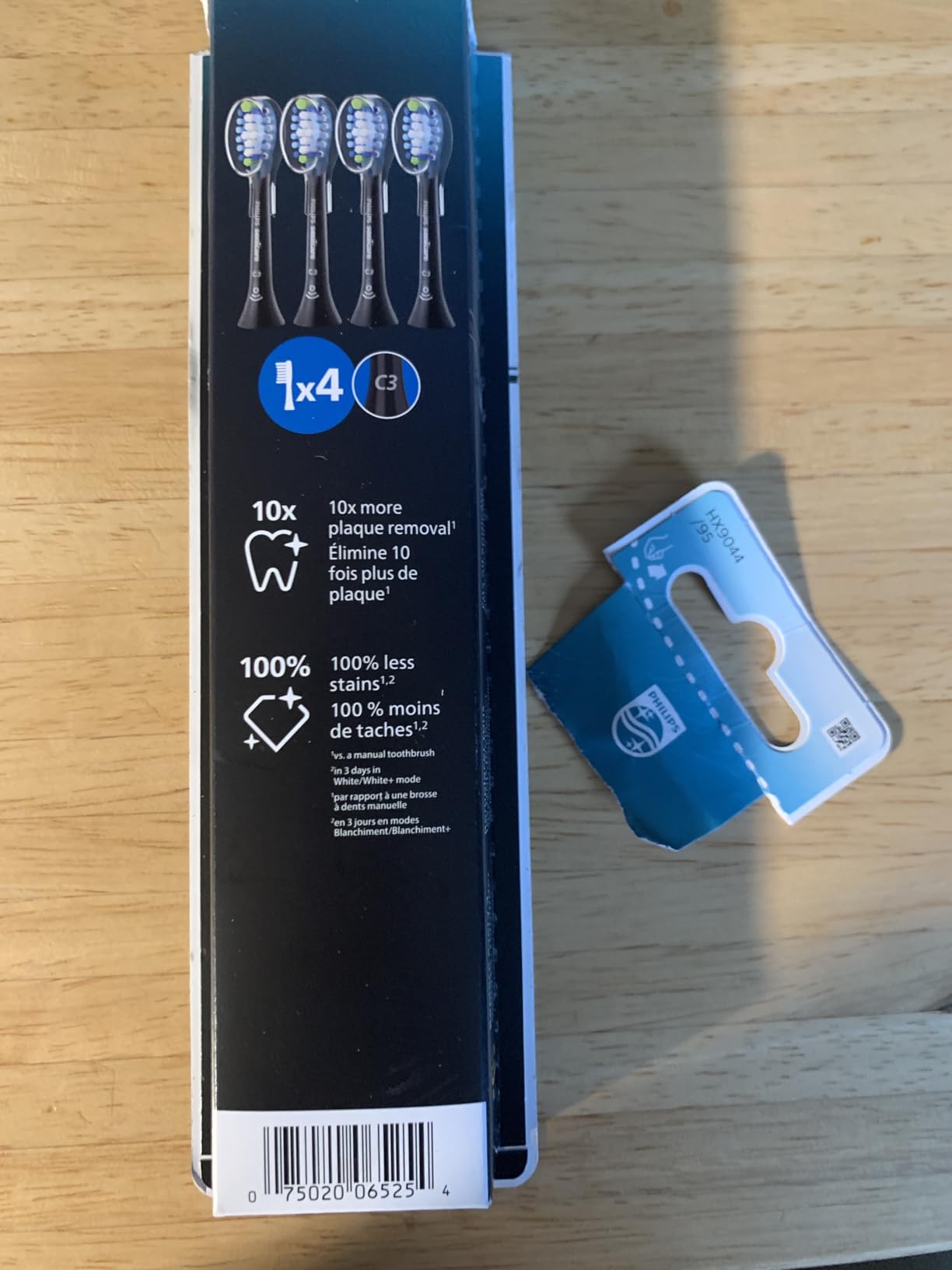Philips Sonicare C3 Two-in-One Genuine Replacement Electric Toothbrush Heads, for Deep Plaque Removal and Whitening, 4 Pack One Year Supply, White, HX9044/65 customer photo 2