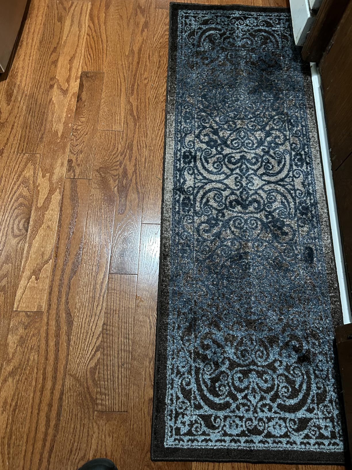 Maples Rugs Pelham Vintage Medallion Runner Rug - Made in USA - Washable, Non-Slip, Low Profile Indoor Rug for Hallway, Kitchen, and Laundry Room, 2' x 6' customer photo 1