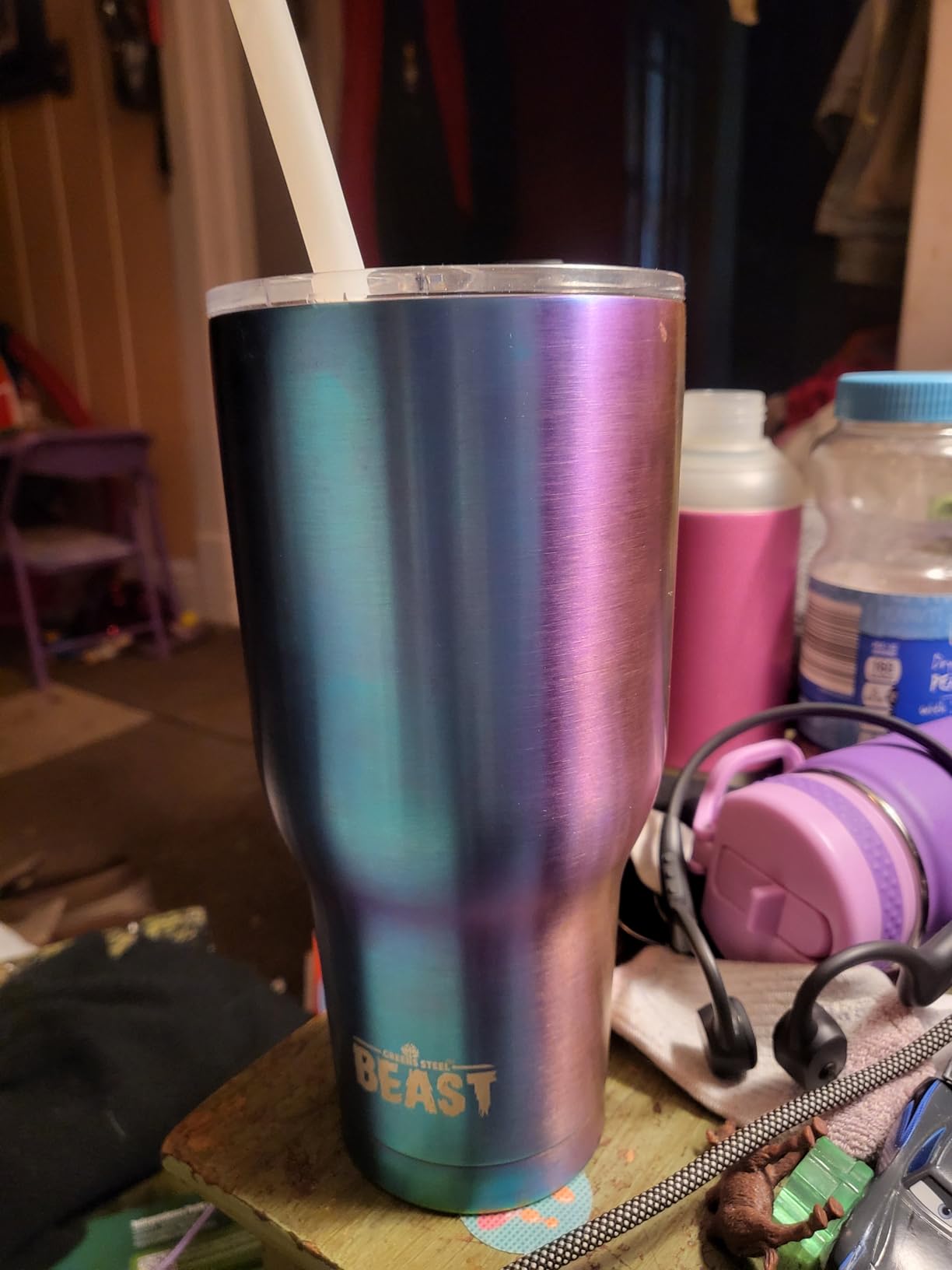 Beast 30 oz Tumbler Stainless Steel Vacuum Insulated Coffee Ice Cup Double Wall Travel Flask (Army Green) customer photo 2