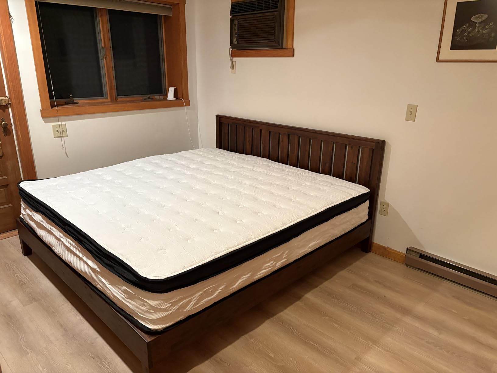 ZINUS Vivek Deluxe Wood Platform Bed Frame with Headboard, Wood Slat Support, No Box Spring Needed, Easy Assembly, Queen customer photo 2