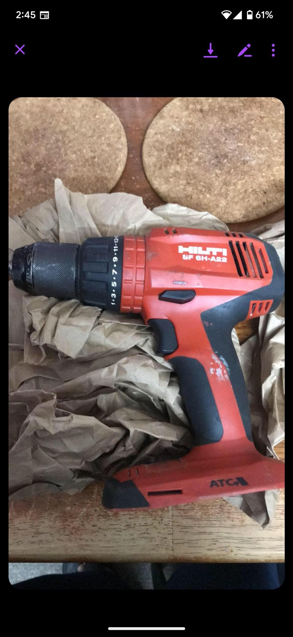 Hilti SF 6H-A22 Lithium-Ion 1/2 in. Cordless Hammer Drill Driver (Tool Body Only) customer photo 2