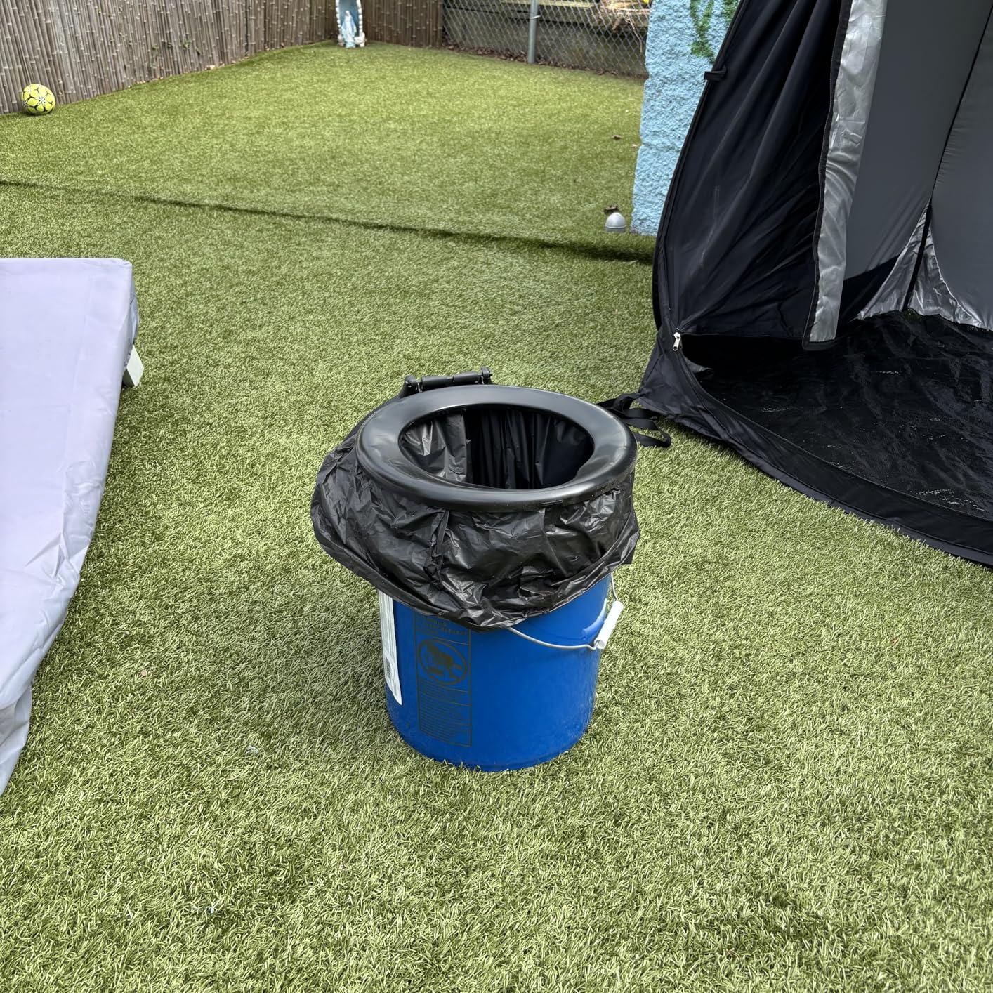 Camco Portable Toilet Bucket with Seat & Lid - 5-Gallon Camping Toilet with Bag Liners & Carry Handle customer photo 2