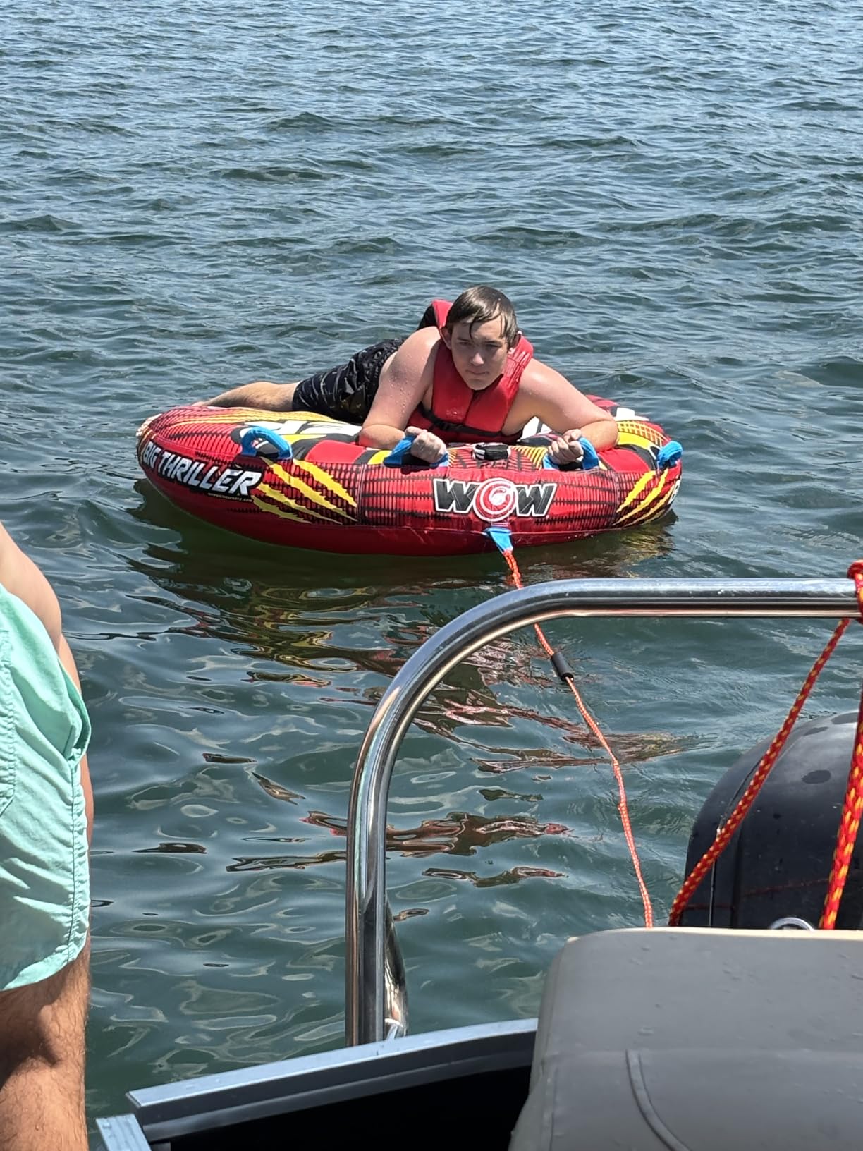 Wow Sports Thriller Towable Deck Tube for Boating Adults Tubing Boat Inflatable for Water Sports customer photo 1