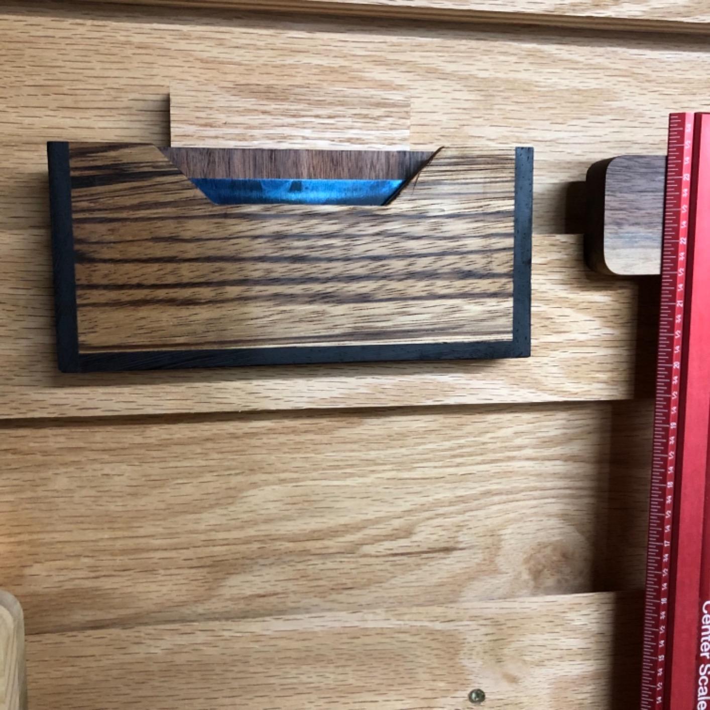 DFM Tool Works Rectangle Card Scraper - Precision Cabinet Multi-use Scraper for Woodworking, Wood Fine Finishers, Glue Scraper, Quality Handcrafted Card Shaping Tool - Made in USA, 2 Quantity - Blue customer photo 2
