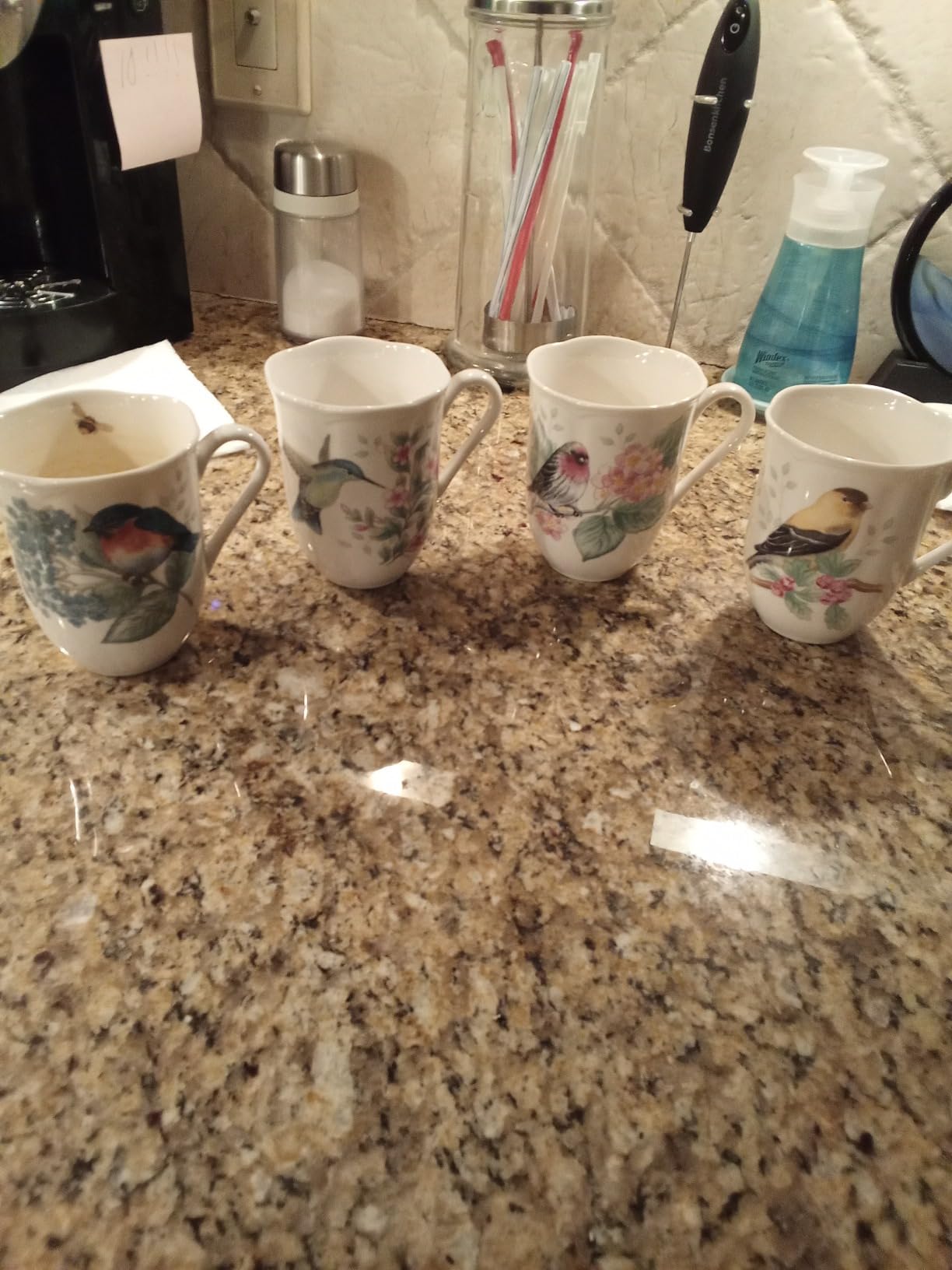 Lenox Coffee Mug Set, Butterfly Meadow Flutter 4-Piece Mugs, Service For 4, 12 Ounce Mug, Chip Resistant White Porcelain, Microwave And Dishwasher Safe, Ceramic Mugs, Coffee Cups customer photo 1