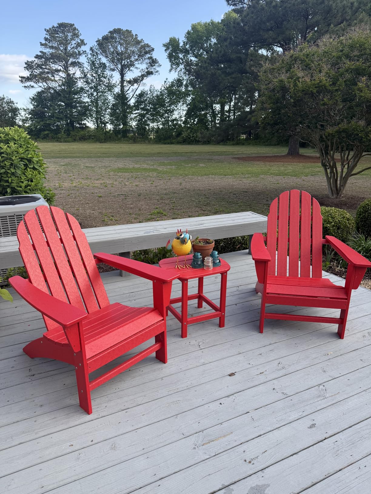 POLYWOOD Vineyard Adirondack Chair, All-Weather Composite, Slate Grey customer photo 1