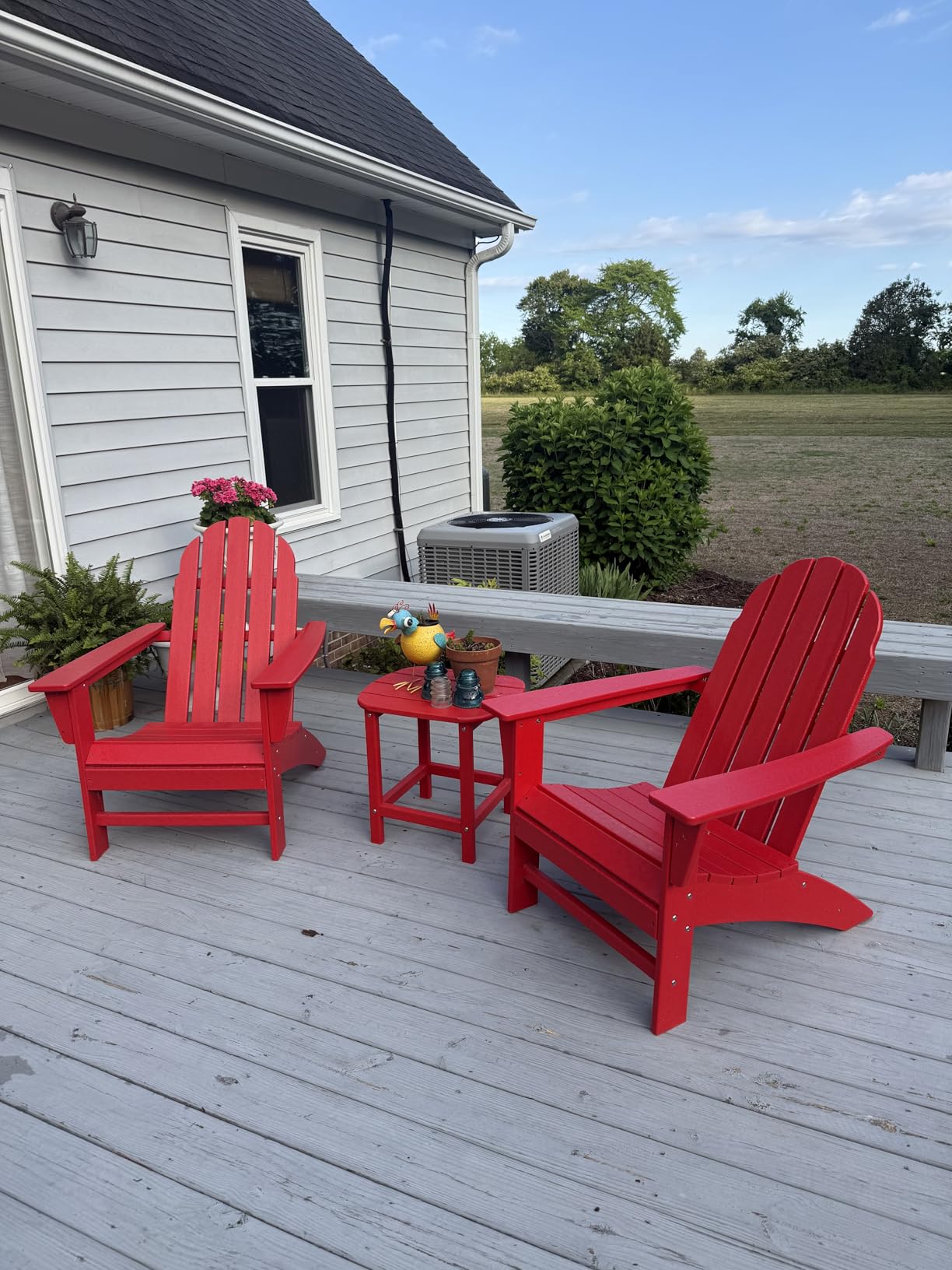 POLYWOOD Vineyard Adirondack Chair, All-Weather Composite, Slate Grey customer photo 2