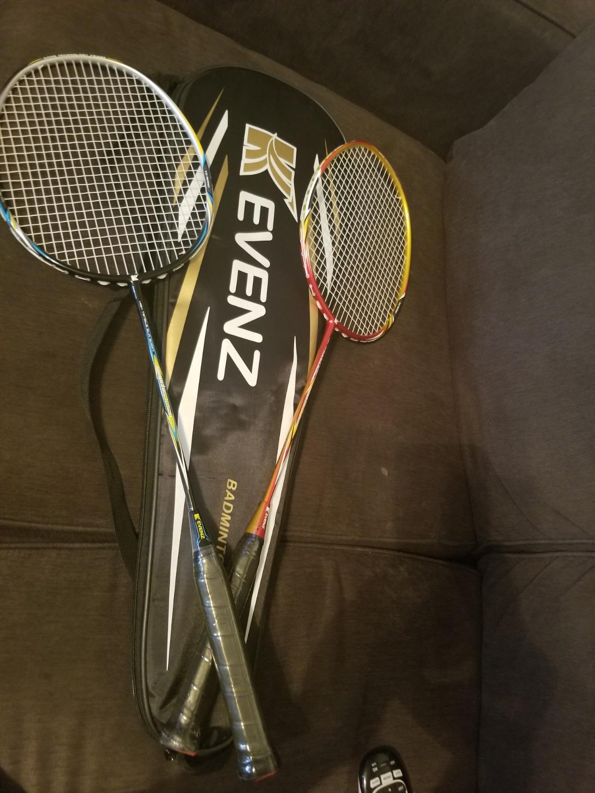 KEVENZ 2 Pack Graphite High-Grade Badminton Racquet, Professional Carbon Fiber customer photo 2