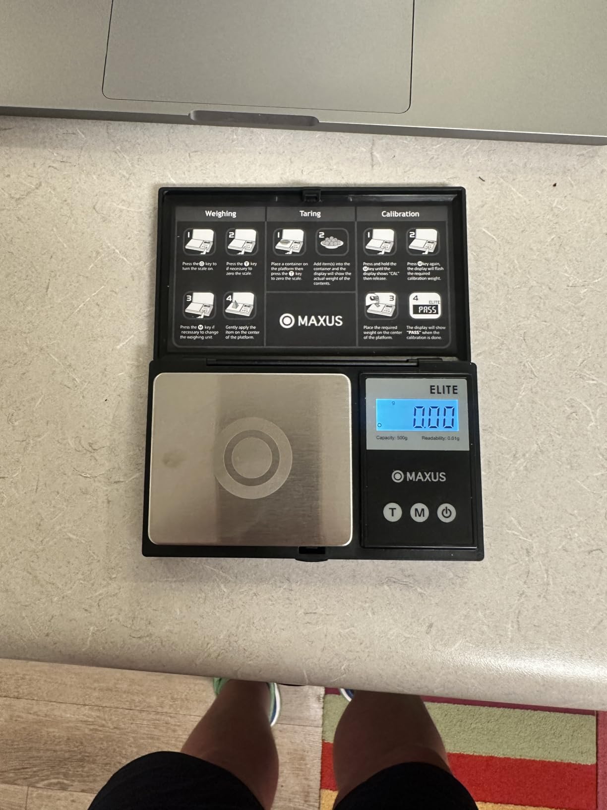 MAXUS Digital Pocket Gram Scale 500g x 0.01g High Precision with Tray, Weighs Small Food, Jewelry, Ounces, Grains, LCD Display, Tare Function customer photo 2