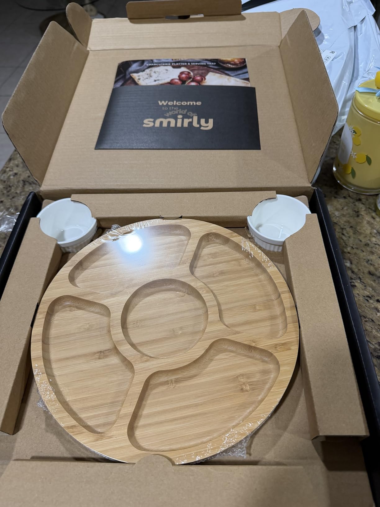 SMIRLY Charcuterie Large Bamboo Cheese Board Set for Serving - House Warming Gifts for New Home, Wedding, Bridal Shower & Birthday, for Women customer photo 2