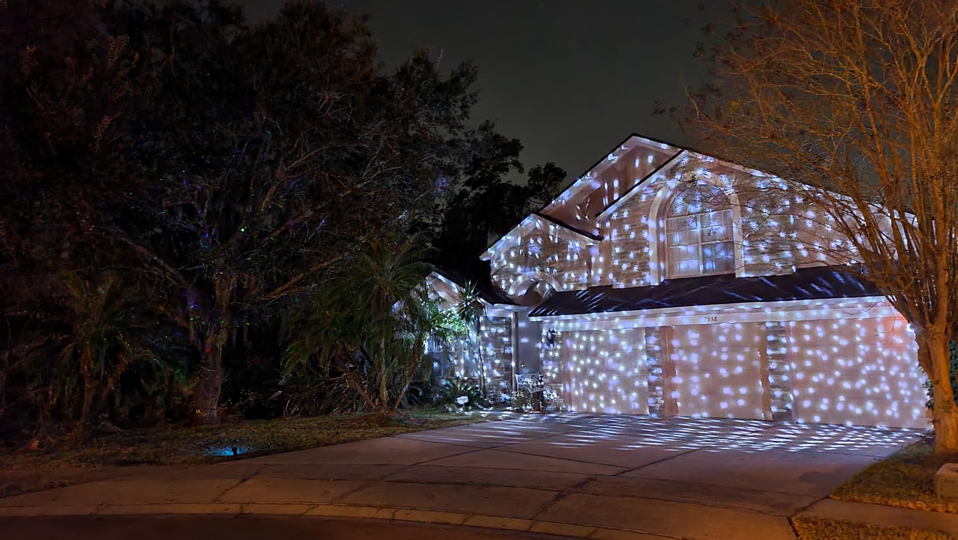 Christmas Snowfall Projector Lights, Indoor Outdoor Holiday Lights with Remote Control White Snow for Halloween Xmas Party Wedding Garden Landscape Decoration (Snow Spots) customer photo 1