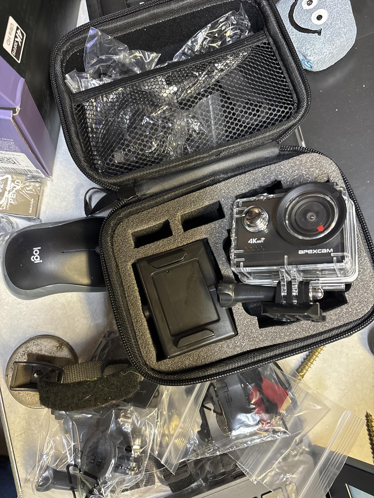 Apexcam M80 AIR 4K 60FPS 64MP EIS WiFi Action Camera Waterproof Underwater Camera 40M Sport Camera 2.0 LCD 2.4G Remote Control 2X1350mAh Batteries and Multiple Accessories customer photo 1