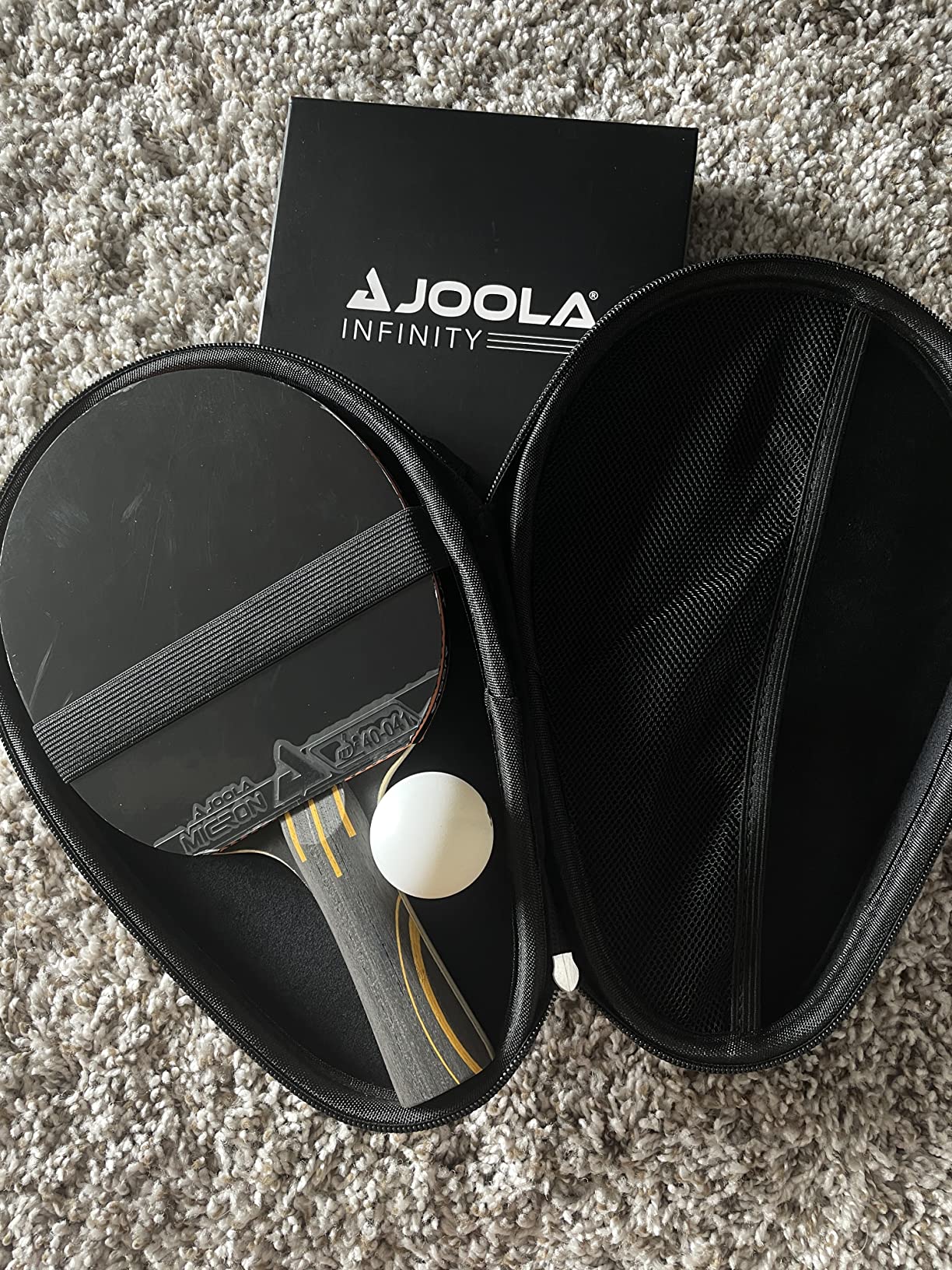 JOOLA Infinity Overdrive - Professional Performance Ping Pong Paddle with Carbon Technology - Black Rubber on Both Sides - Competition Table Tennis Racket for Advanced Training customer photo 1