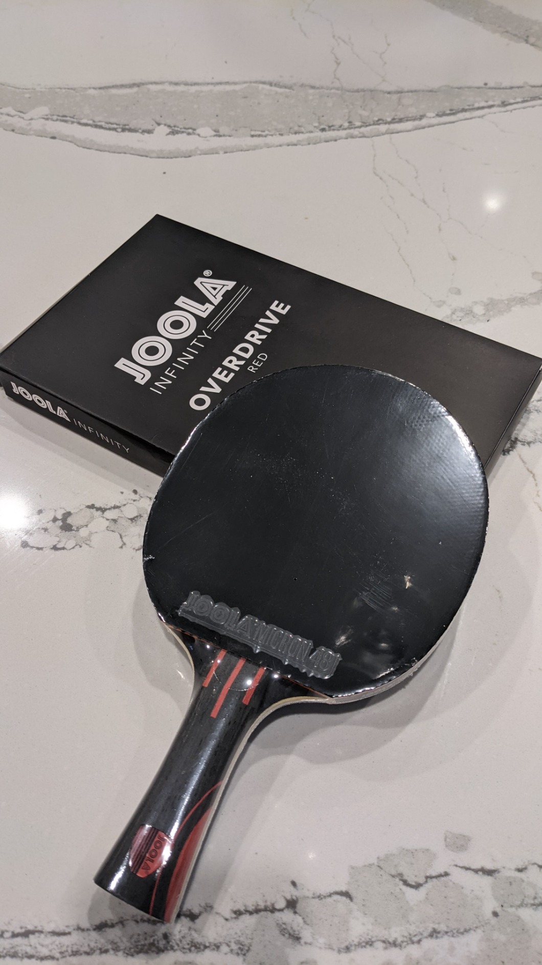 JOOLA Infinity Overdrive - Professional Performance Ping Pong Paddle with Carbon Technology - Black Rubber on Both Sides - Competition Table Tennis Racket for Advanced Training customer photo 2