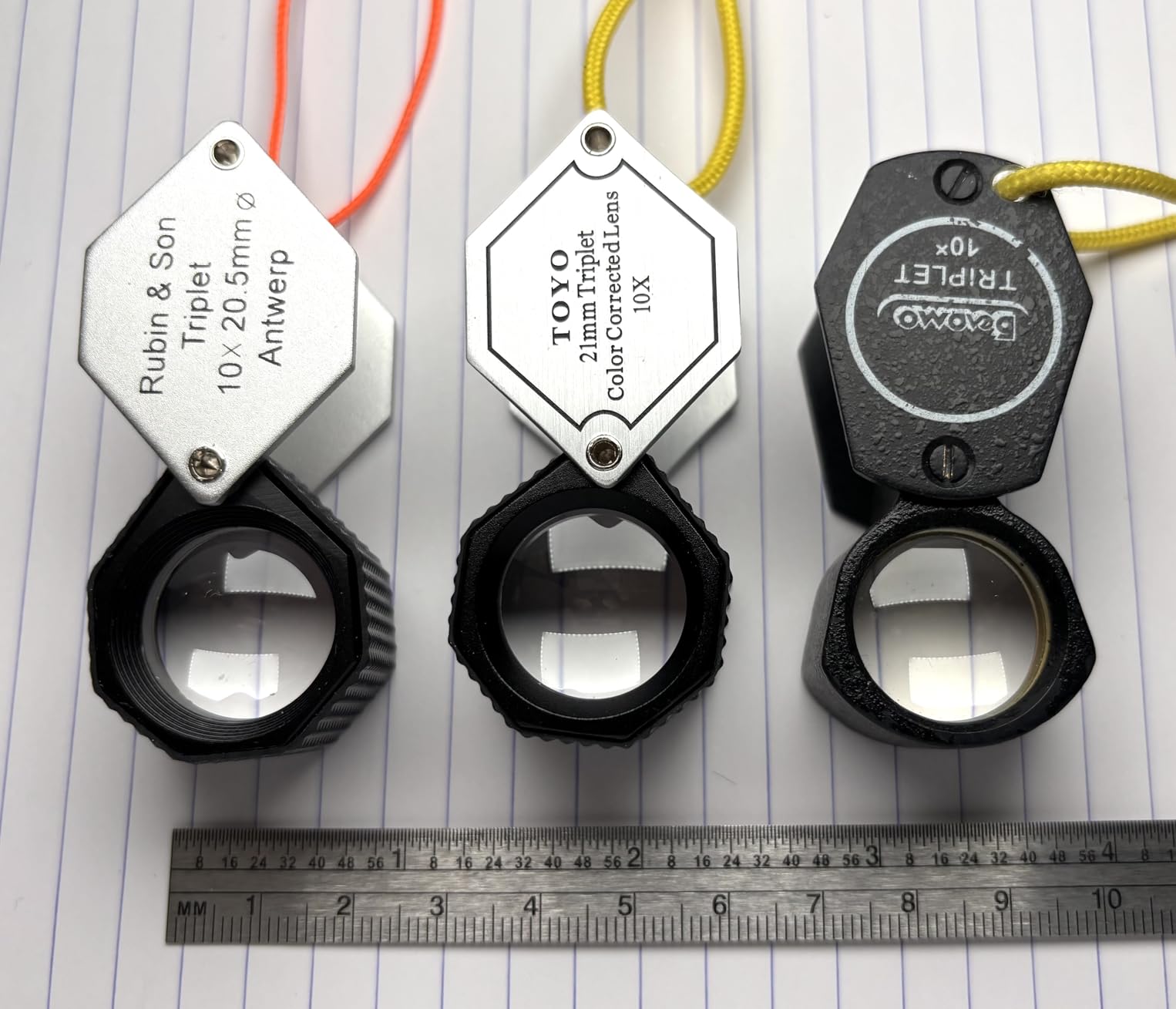 Toyo Professional Hexagonal 10X Magnifying Jeweler's Loupe with 21mm Triplet Lens, Chrome customer photo 2