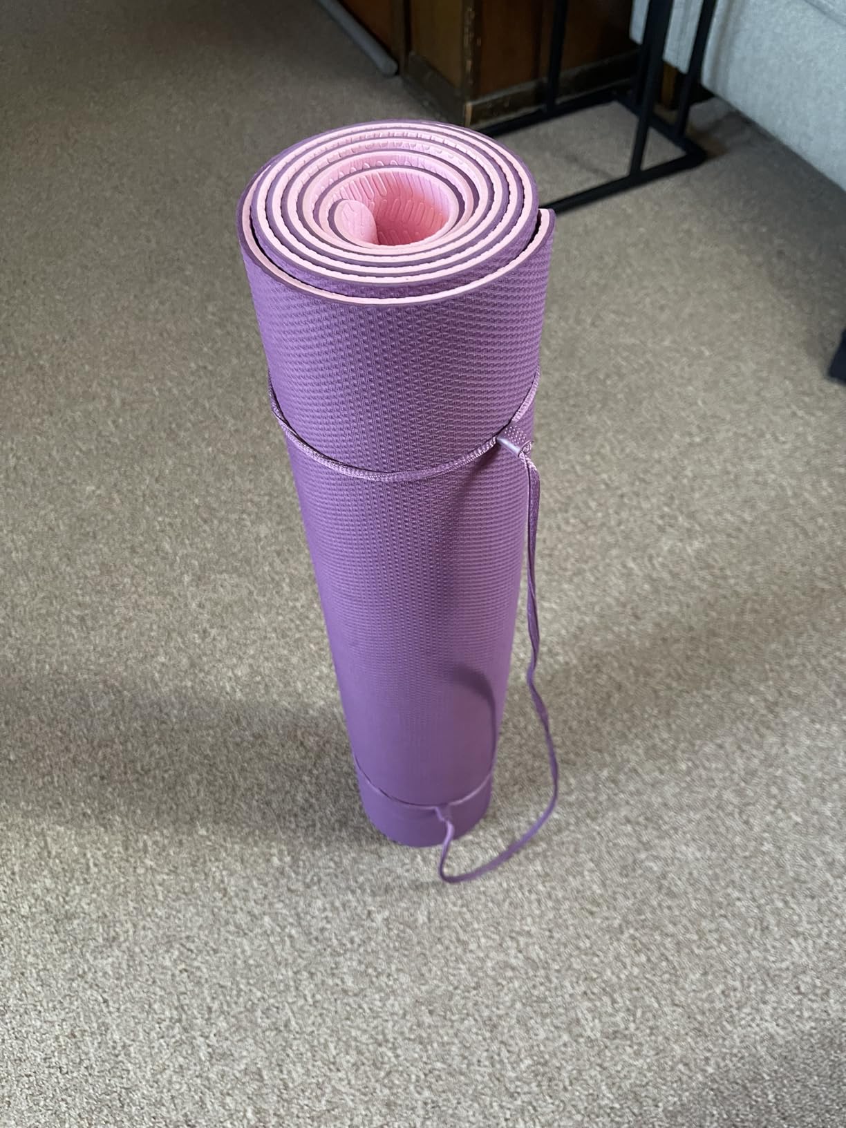 Ewedoos Eco Friendly Yoga Mat Thick TPE Yoga Mat Non Slip Yoga Mats Anti-tear Exercise Workout Mat for Women Men Kids customer photo 2