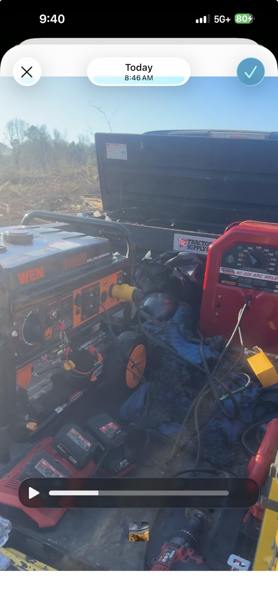WEN 11,000-Watt 120V/240V Dual Fuel Portable Generator with Wheel Kit and Electric Start (DF1100T) customer photo 2