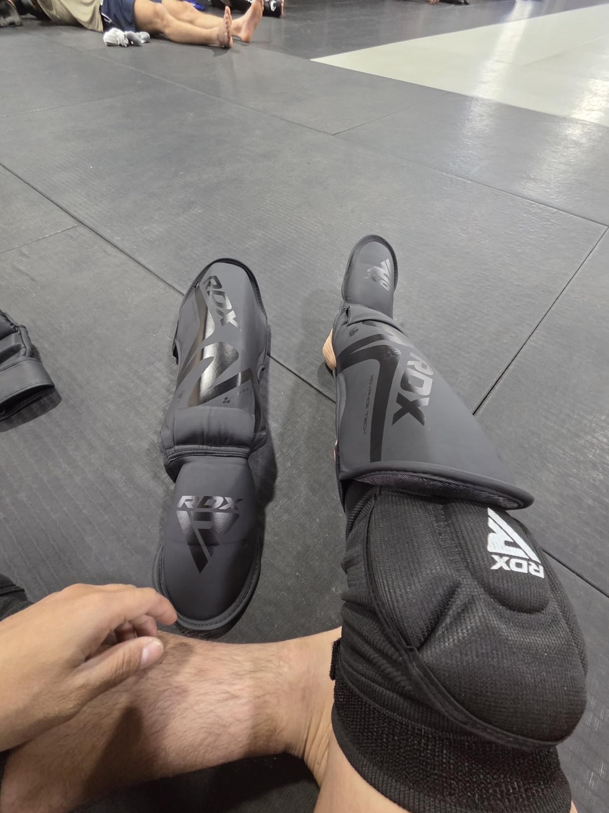 RDX Muay Thai Shin Guards for Men and Women Non-Slip Fit, Full-Contact Protection Adult Shin Pads, MMA, Kickboxing, Sparring, Taekwondo, Shin Protectors Muay Thai, Martial Arts customer photo 1