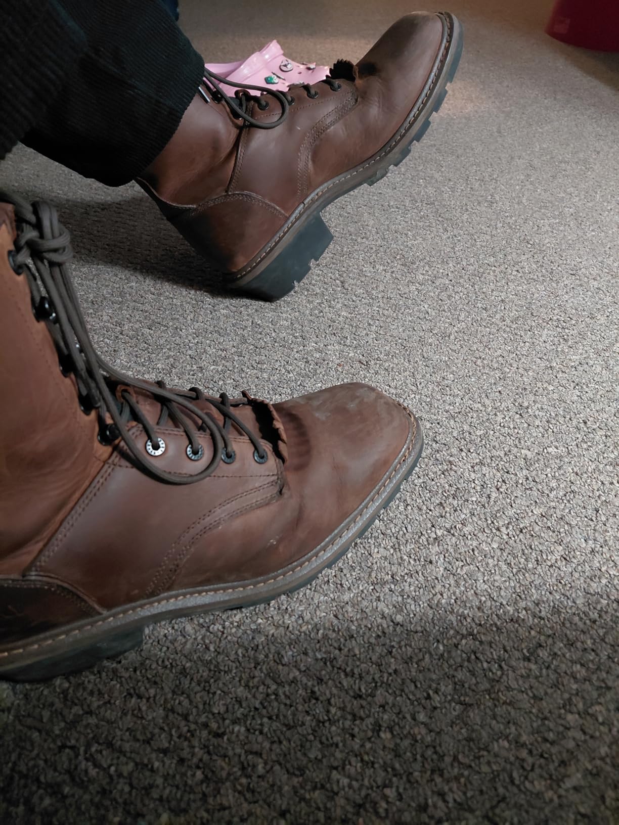 ROCKY Men's Square Toe Logger Composite Toe Waterproof Work Boots customer photo 2