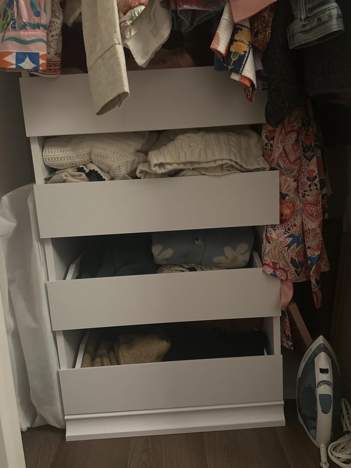 ClosetMaid Modular Storage Unit with 4 Drawers, Wood Closet Organizer, Stacking, Full Backer, Storage, Decorative Trim, White customer photo 1