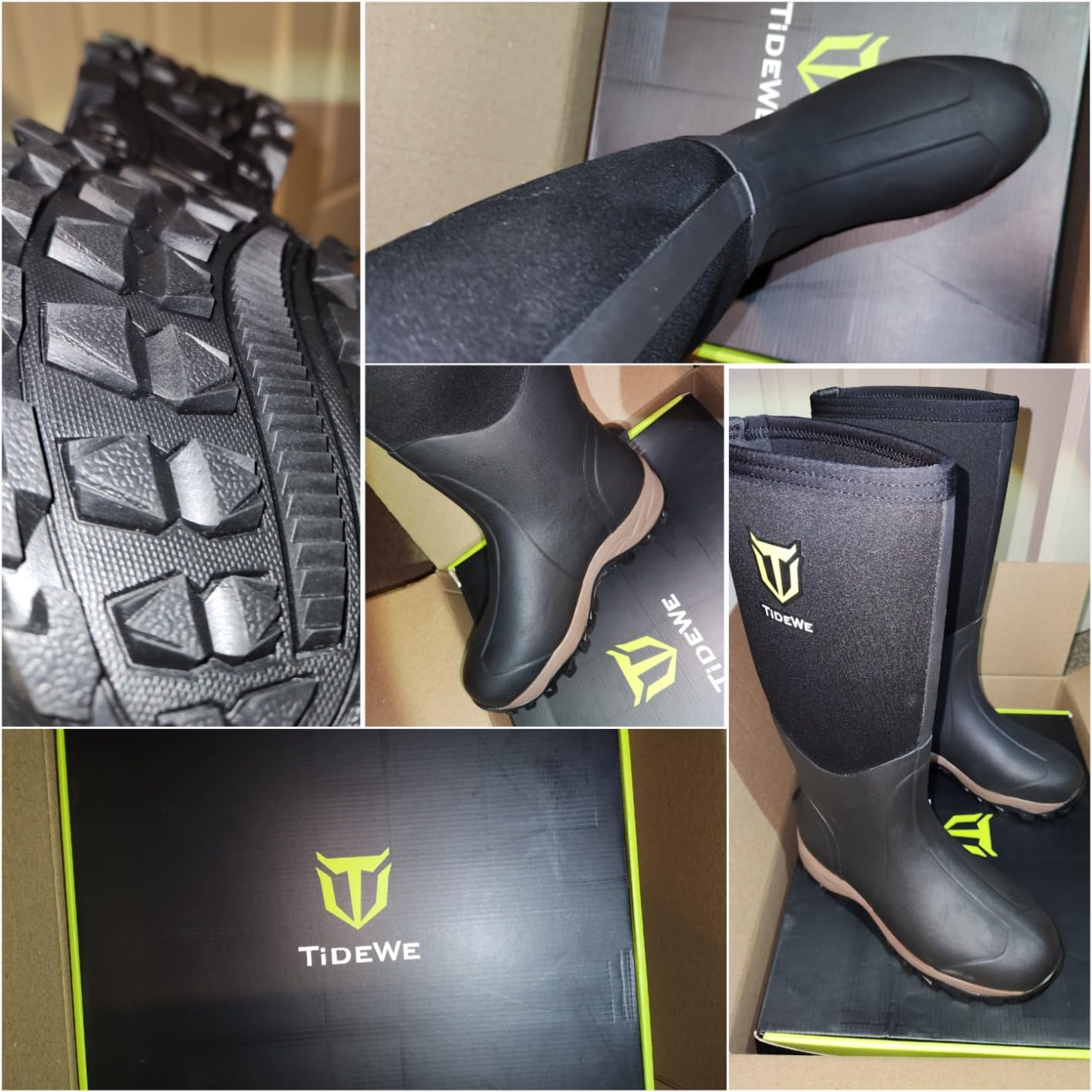 Rubber Neoprene Boots for Men and Women, Waterproof Rain Boot customer photo 1