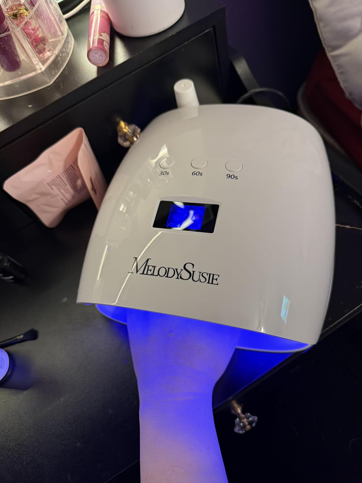MelodySusie Professional UV LED Nail Lamp, P-Plus30I High Efficient Nail Dryer with 3 Timers & Detachable Base Cures All Hard Gels, Especially Rhinestone Glue, Solid & Liner Gel Polishes customer photo 1