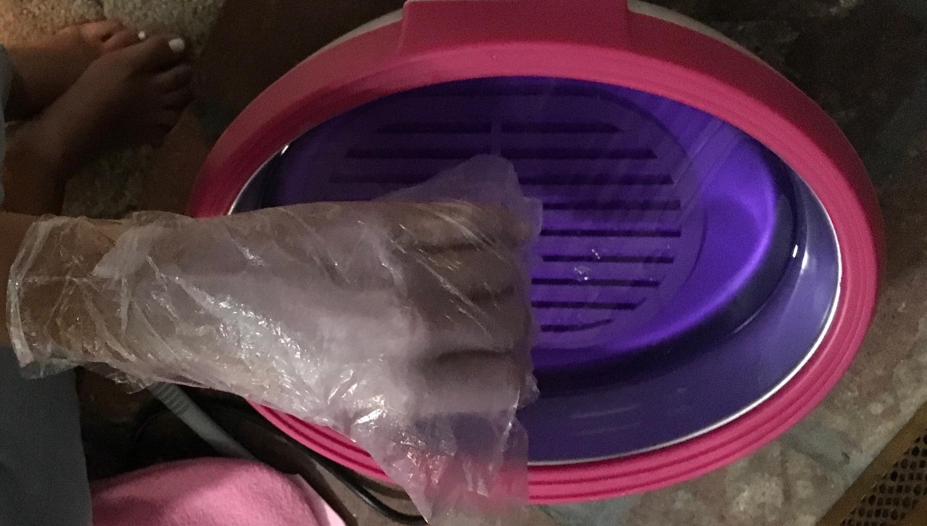 Paraffin Wax Machine for Hand and Feet - Ejiubas Paraffin Bath, Quick Heating, Large Capacity, includes 2.2 lb Paraffin Wax, 200 Glove Liners, 2 Thermal Mitts & Booties for Arthritis and Deep Skin Moisturize customer photo 2