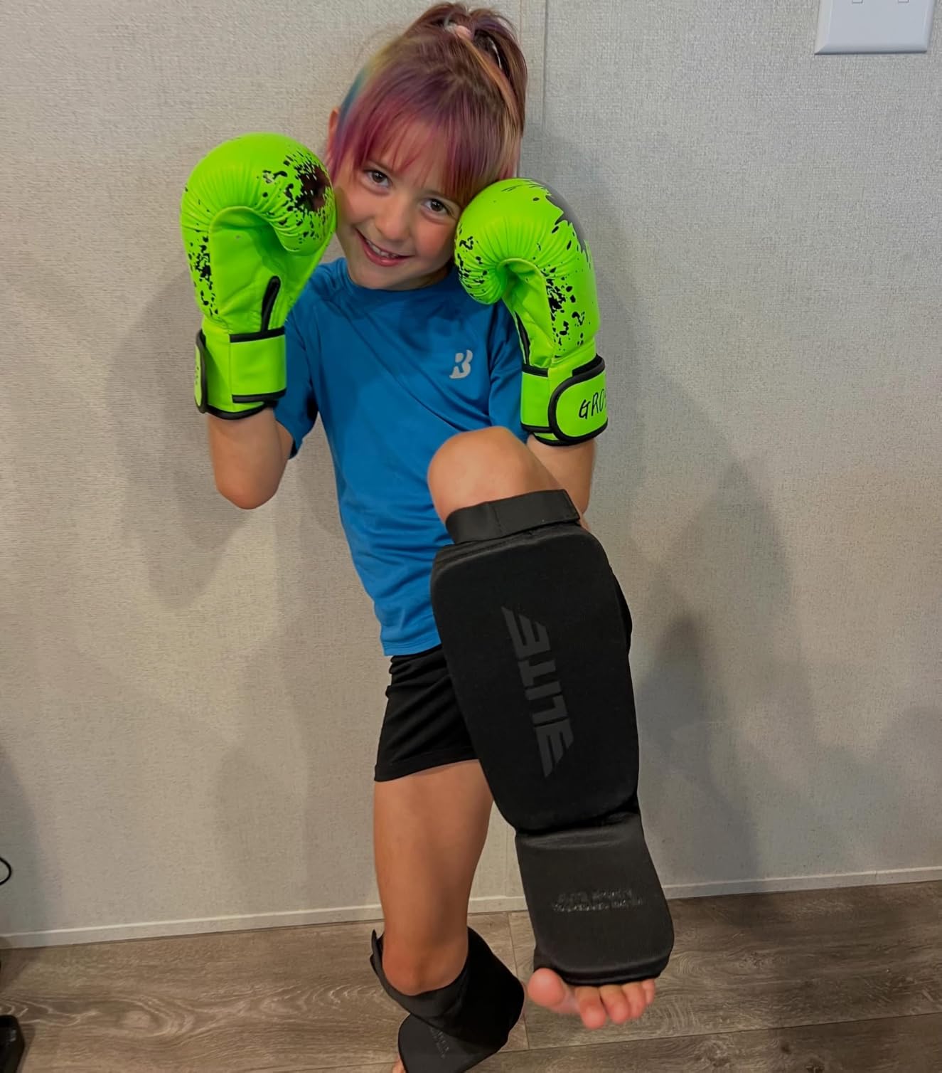 MMA Shin Pads for Muay Thai and Kickboxing, Protective Shin Guards with Instep Guard for Sparring and Training, for Adults, Kids, and Youth customer photo 2
