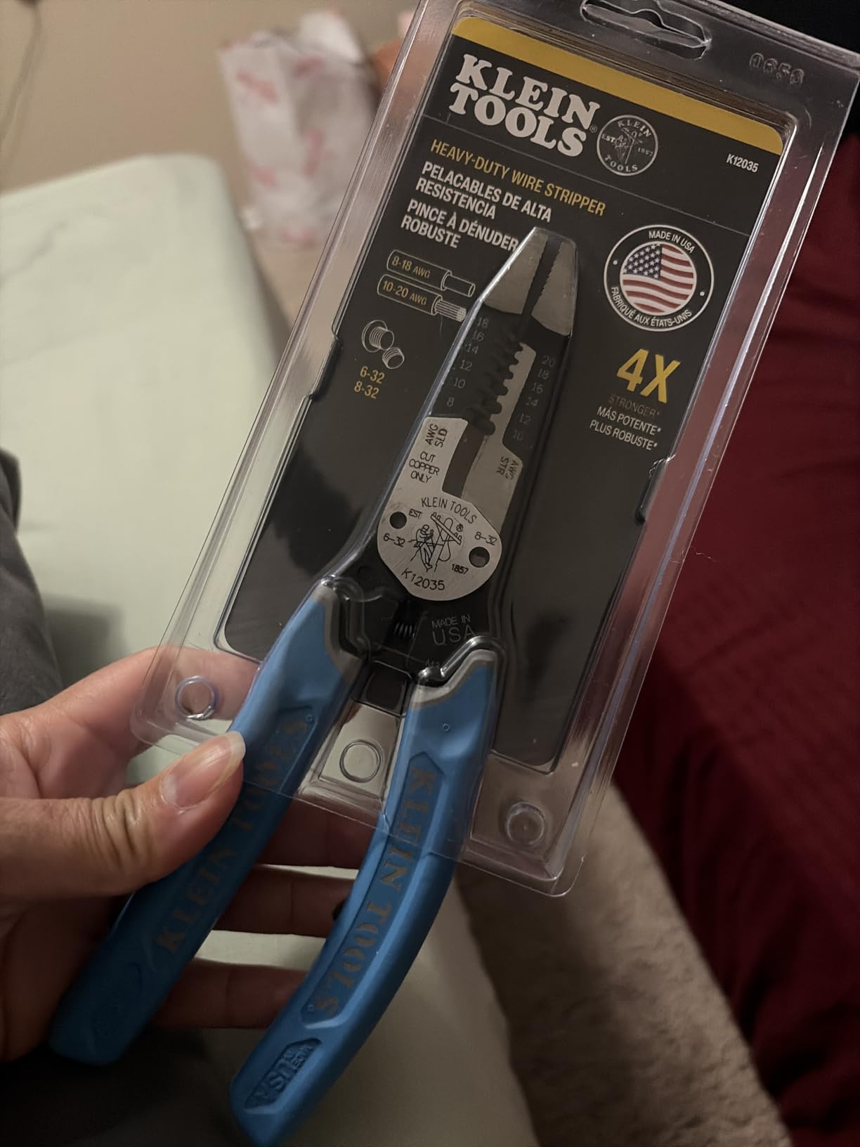 Klein Tools K12035 Klein-Kurve Wire Cutters, Made in USA, Heavy Duty Wire Stripping Tool customer photo 1