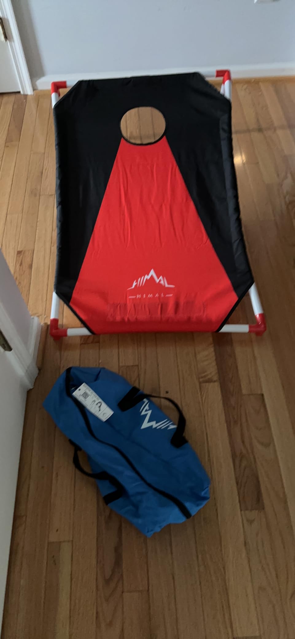 Himal Portable PVC Framed Cornhole Game Set with 8 Bean Bags and Carrying Bag (Blue-Red, 3 x 2-feet) customer photo 2