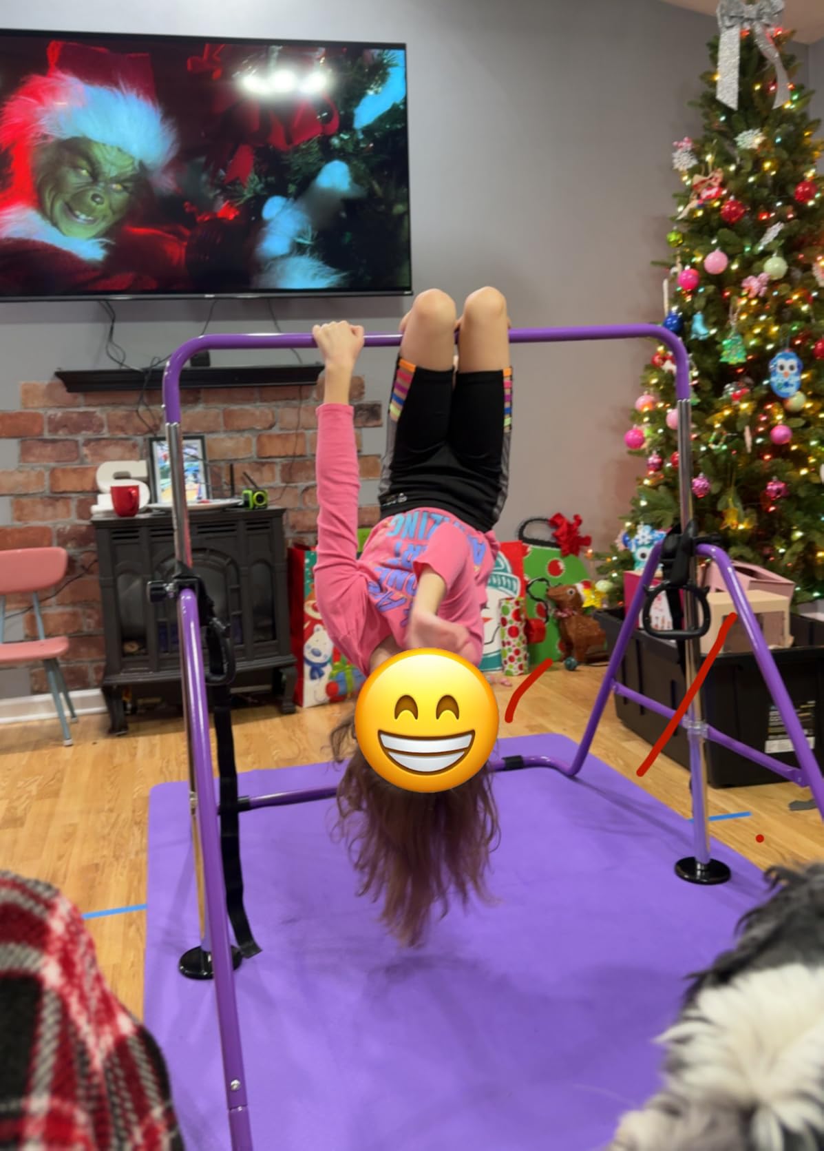 RINREA Gymnastic Bars for Kids with Adjustable Height, Folding Gymnastic Training Kip Bar, Expandable Horizontal Bar for Home customer photo 1