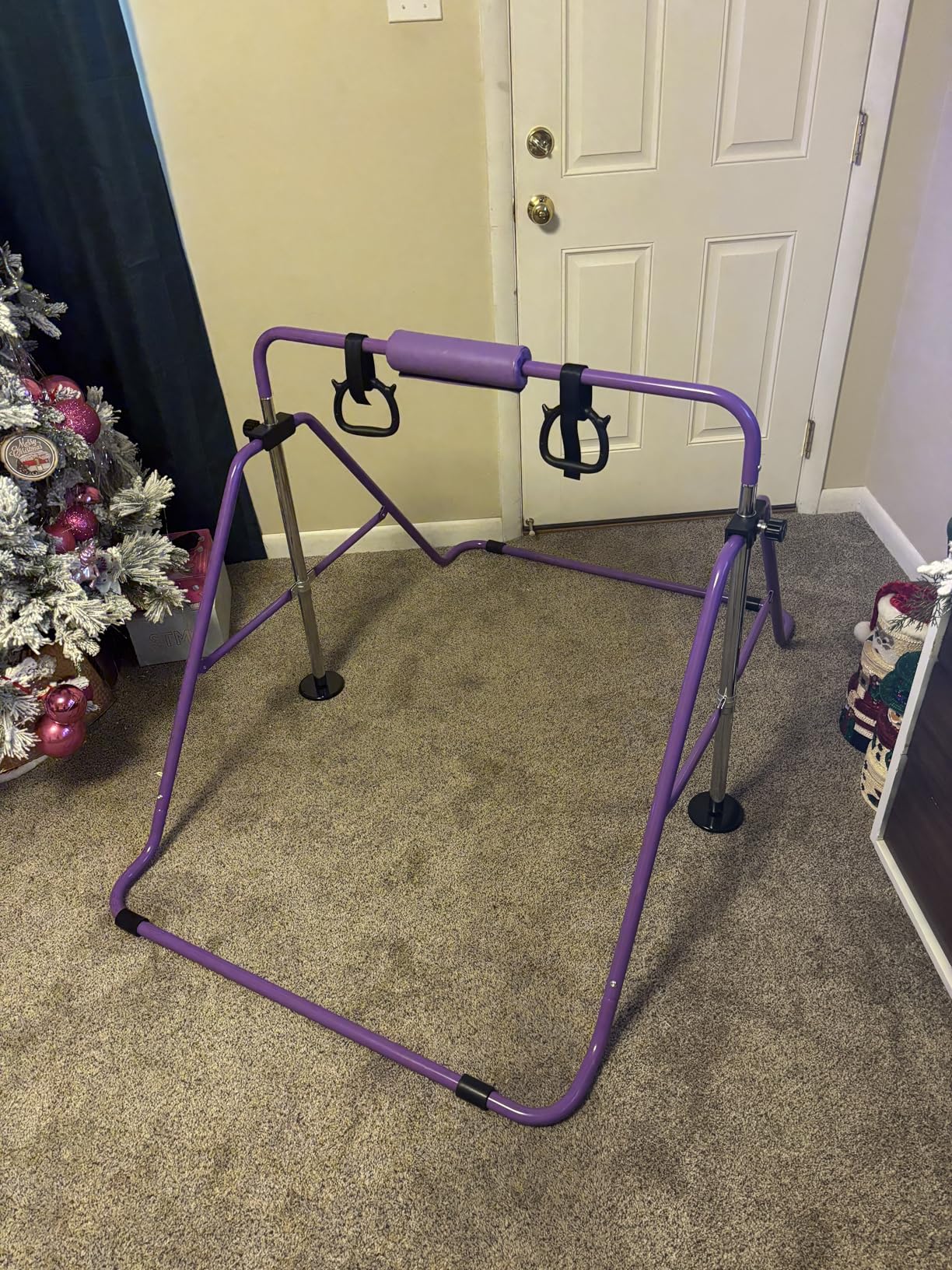 RINREA Gymnastic Bars for Kids with Adjustable Height, Folding Gymnastic Training Kip Bar, Expandable Horizontal Bar for Home customer photo 2