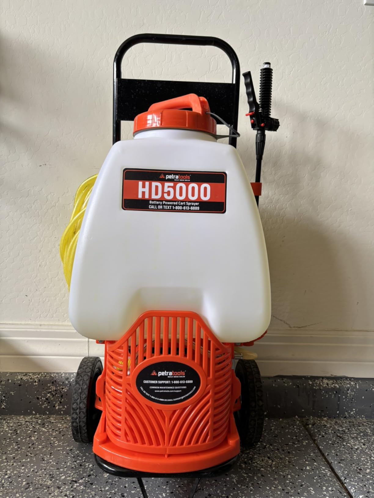 PetraTools Powered Backpack Sprayer with Custom Fitted Cart and 100 Foot Commercial Hose, 2 Hoses Included, Commercial Quality Heavy Duty Sprayer (6.5 Gallon Cart) customer photo 1
