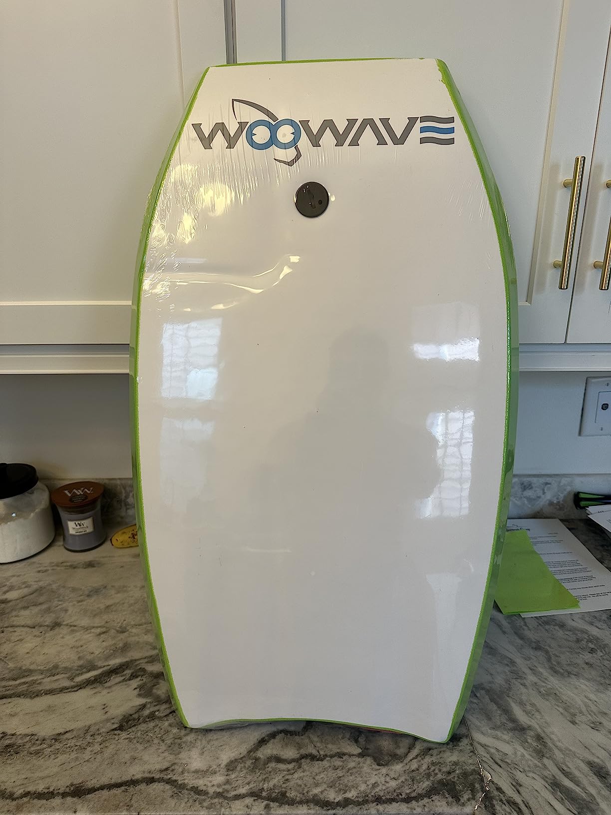 WOOWAVE Bodyboard 33-inch/36-inch/41-inch Super Lightweight Body Board with Coiled Wrist Leash, Swim Fin Tethers, EPS Core and Slick Bottom, Perfect Surfing for Kids Teens and Adults customer photo 2