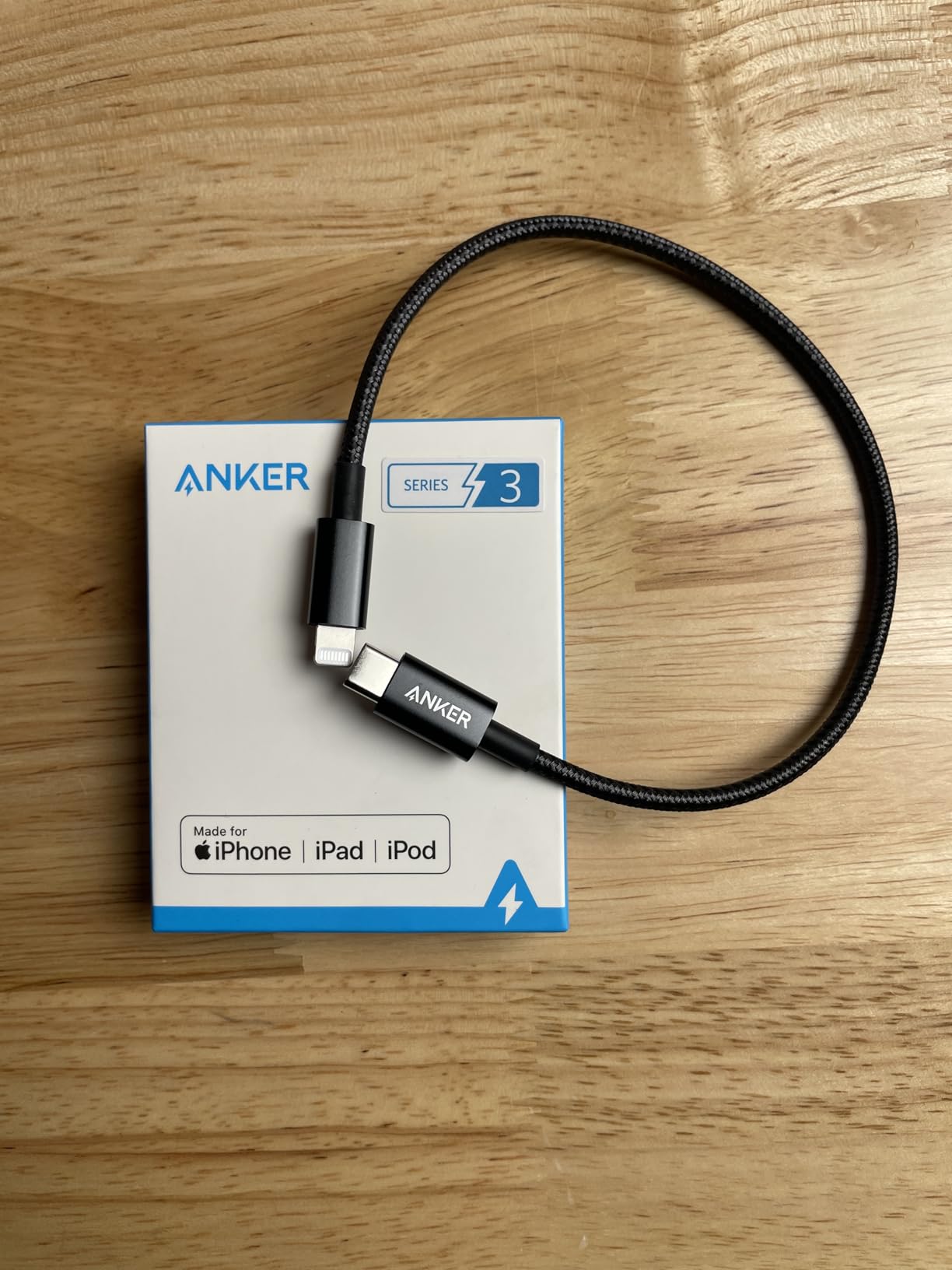 Anker New Nylon USB C to Lightning Cable, Apple MFi Certified for iPhone 14 Series, and More (6FT, Black) customer photo 1