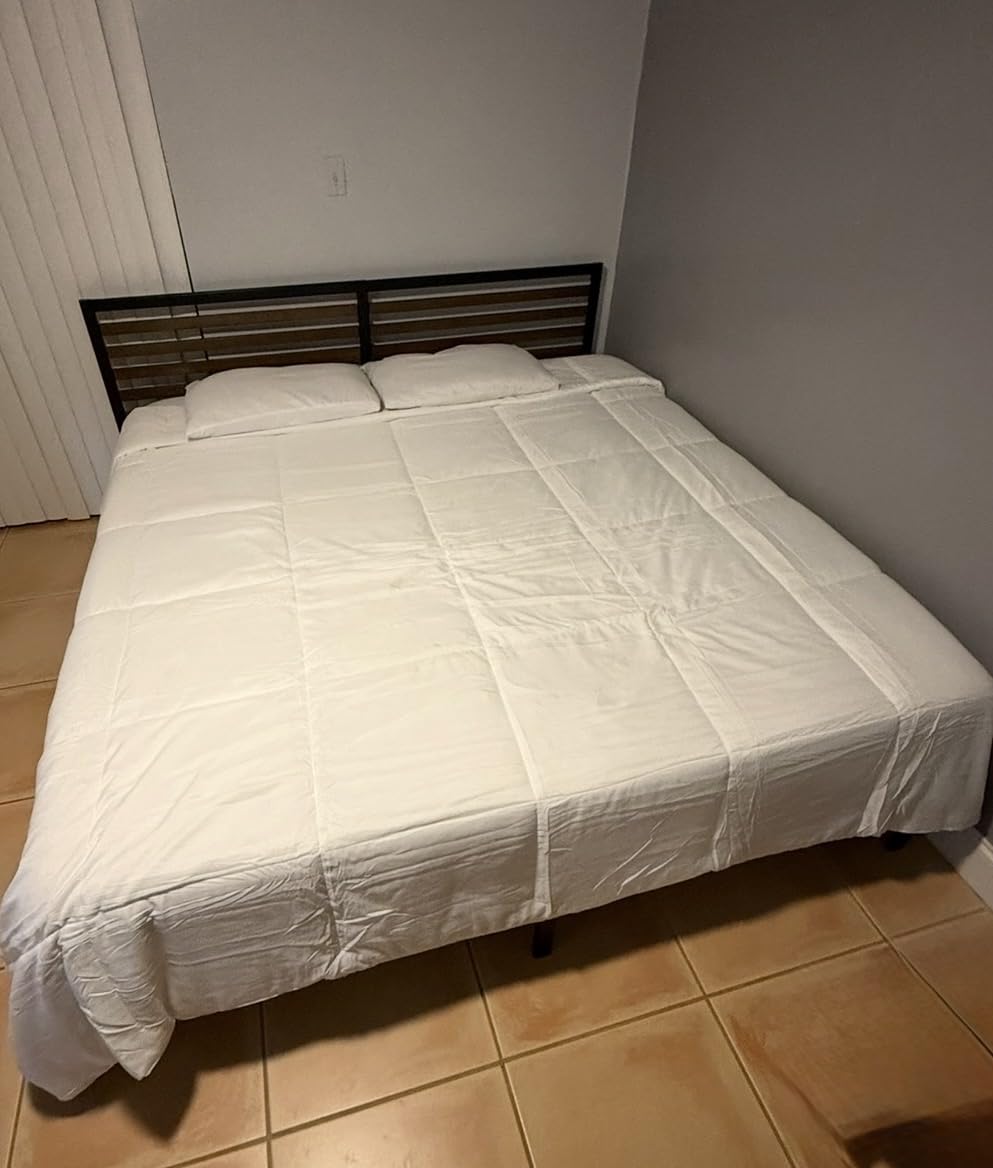 DOWNCOOL Comforters Queen Size, White Duvet Insert, Lightweight Quilt | All Season Duvet, Down Alternative Hotel Comforter with Corner Tabs, Queen 88x92 Inches customer photo 2