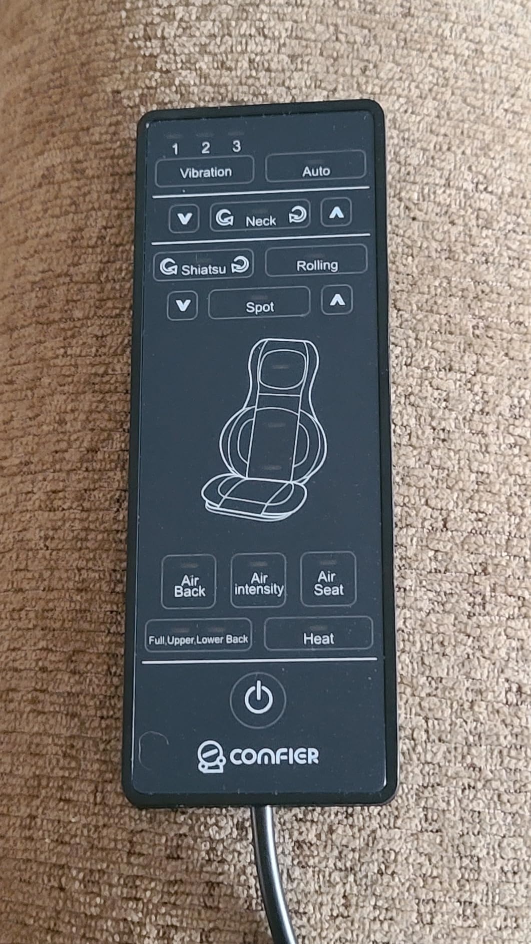 COMFIER Massager Chair with Heat, Shiatsu Neck Back Massager Portable with Compression & Rolling, Massage Chair Pad for Neck & Back customer photo 1